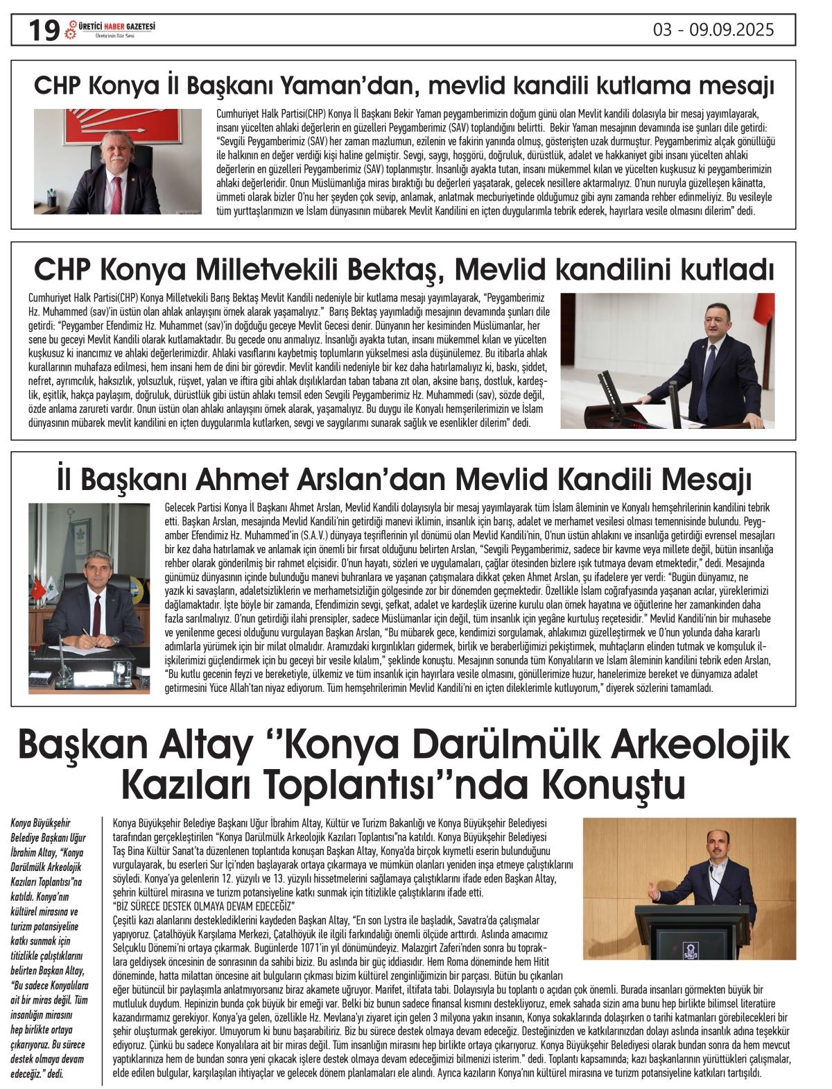 ÜRETİCİ  HABER  GAZETESİ  02.09.2025