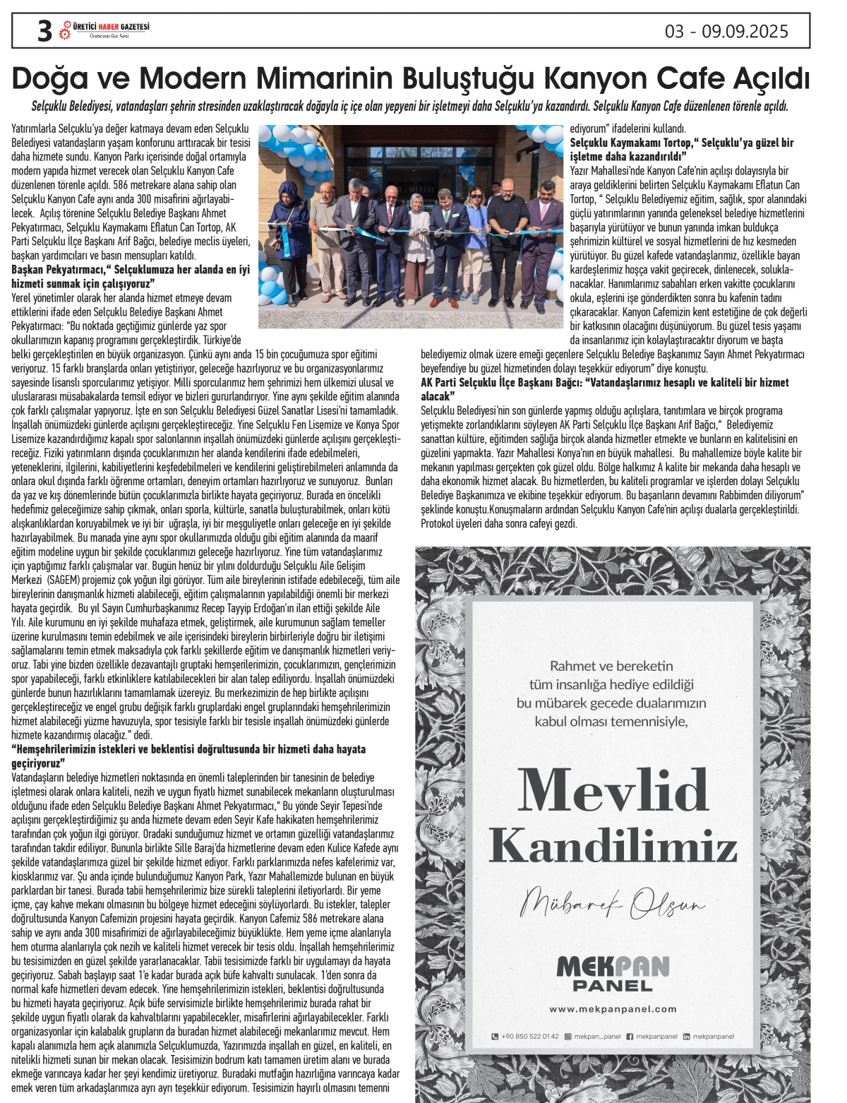 ÜRETİCİ  HABER  GAZETESİ  02.09.2025
