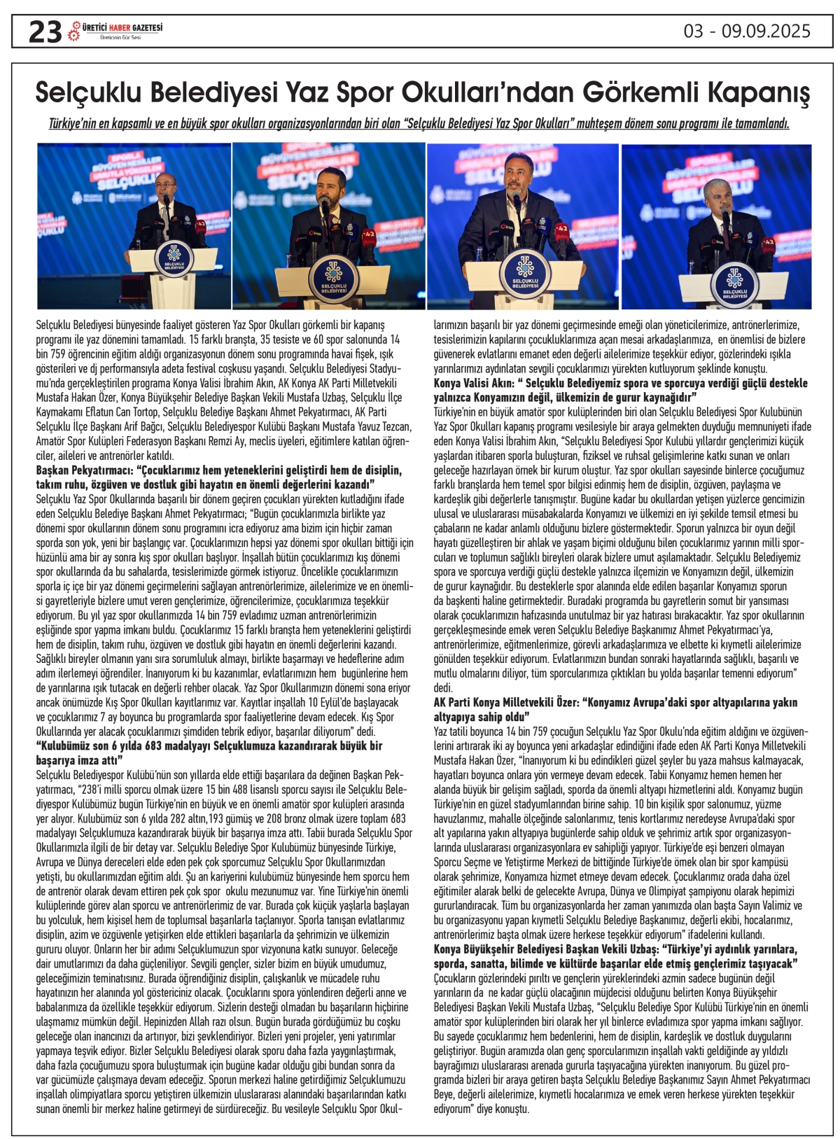 ÜRETİCİ  HABER  GAZETESİ  02.09.2025