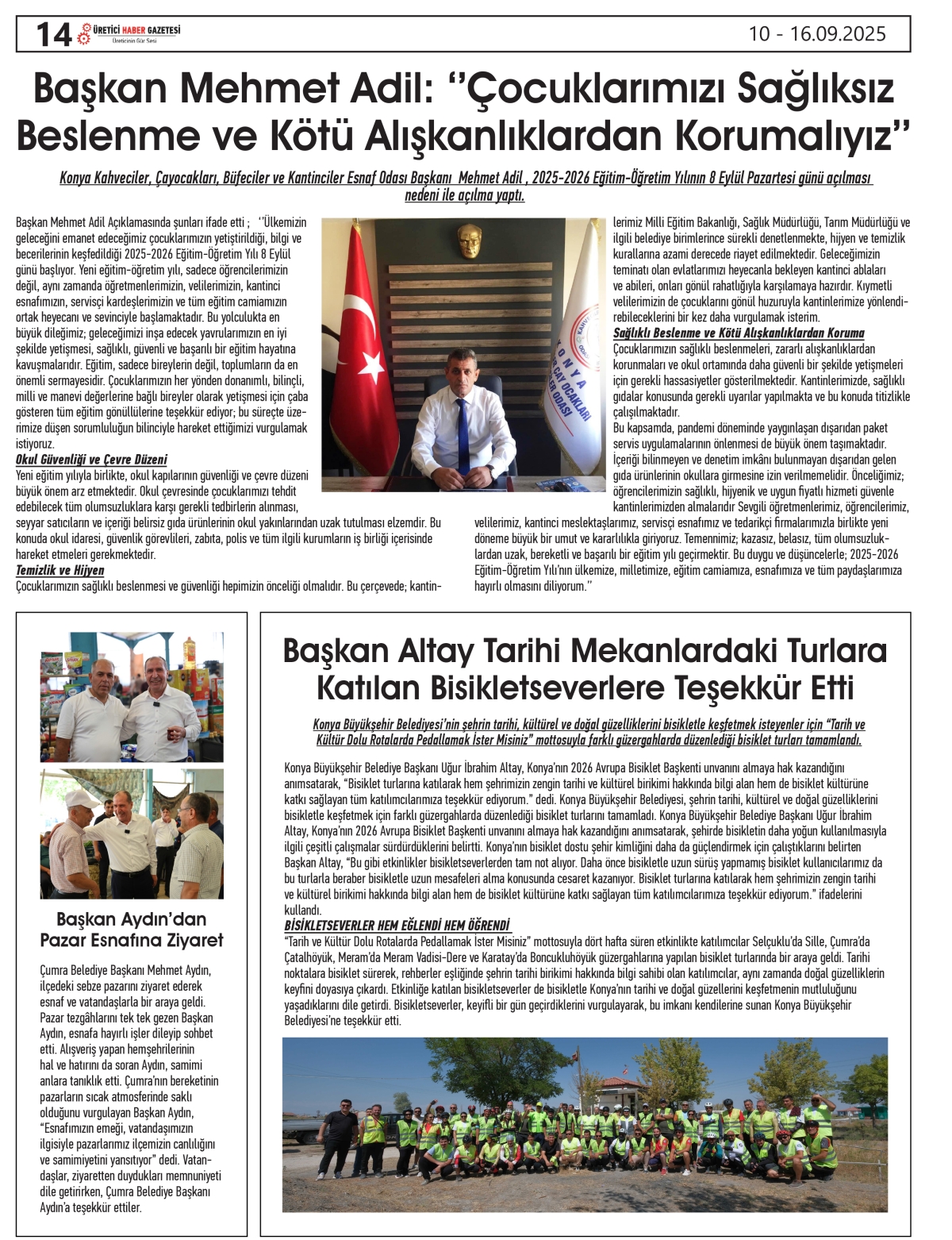 ÜRETİCİ  HABER  GAZETESİ    10.09.2025