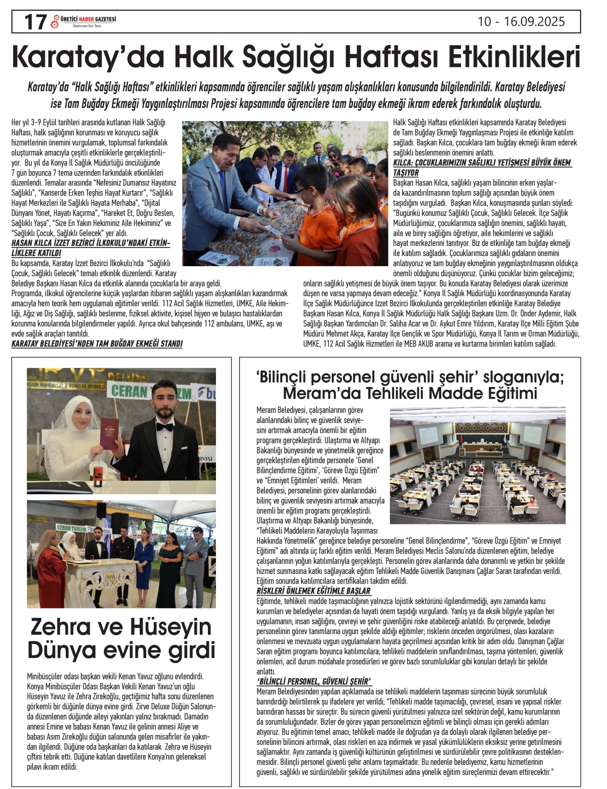ÜRETİCİ  HABER  GAZETESİ    10.09.2025
