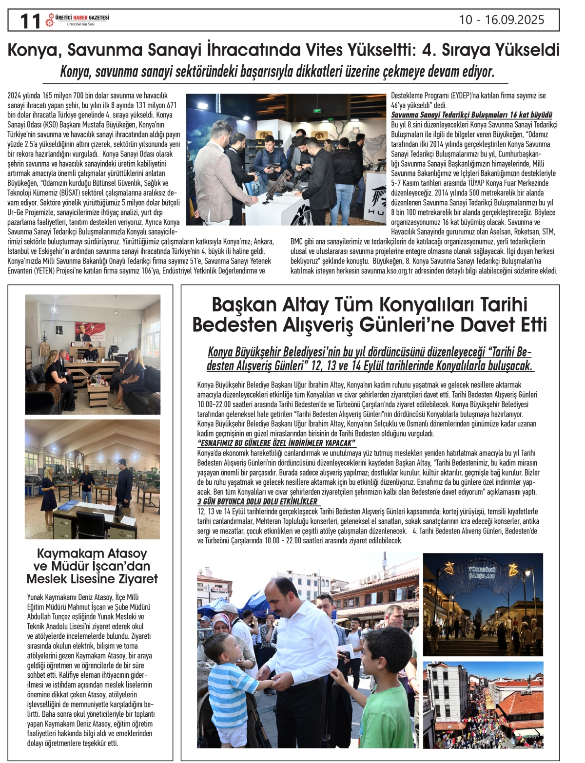 ÜRETİCİ  HABER  GAZETESİ    10.09.2025