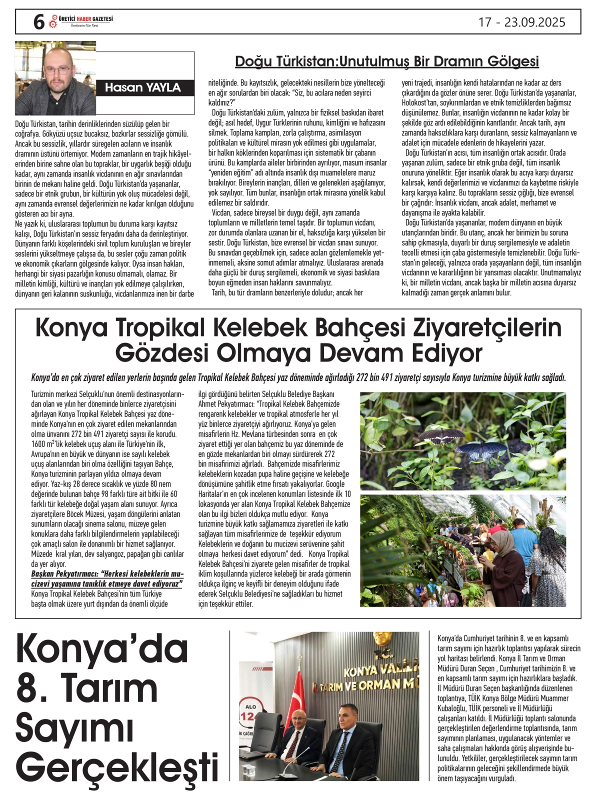 ÜRETİCİ  HABER  GAZETESİ   17.09.2025