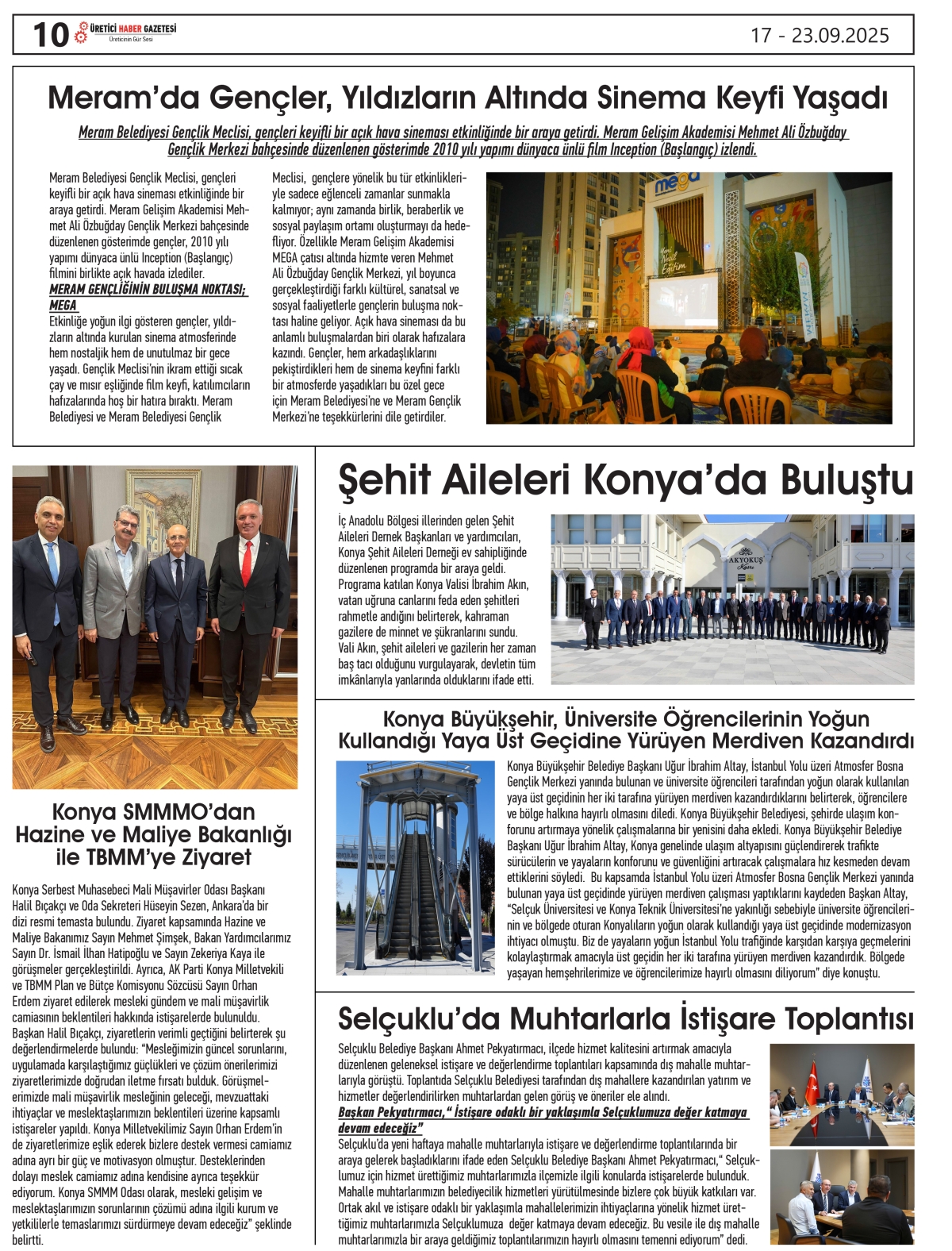 ÜRETİCİ  HABER  GAZETESİ   17.09.2025