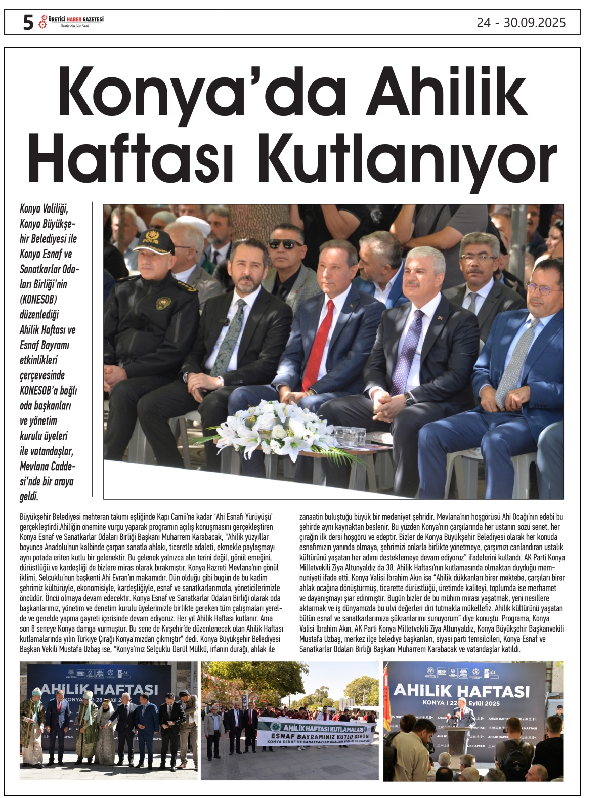ÜRETİCİ  HABER GAZETESİ  24.09.2025
