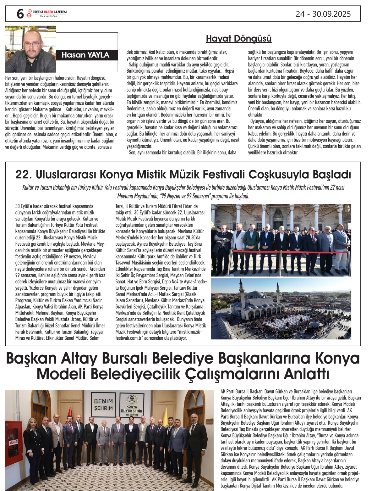 ÜRETİCİ  HABER GAZETESİ  24.09.2025