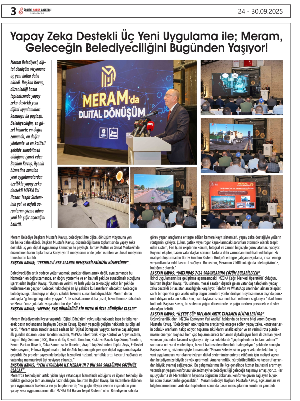 ÜRETİCİ  HABER GAZETESİ  24.09.2025