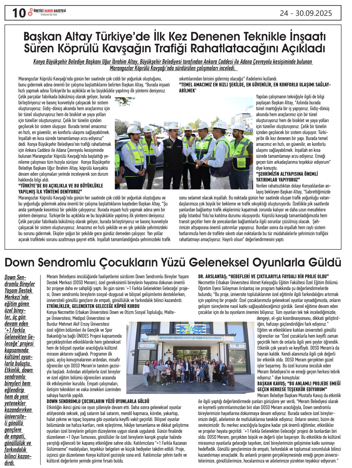 ÜRETİCİ  HABER GAZETESİ  24.09.2025