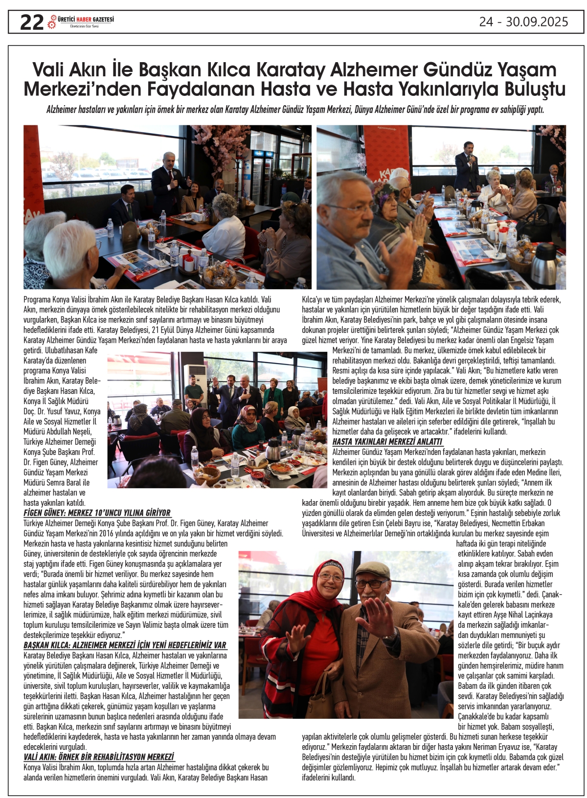 ÜRETİCİ  HABER GAZETESİ  24.09.2025