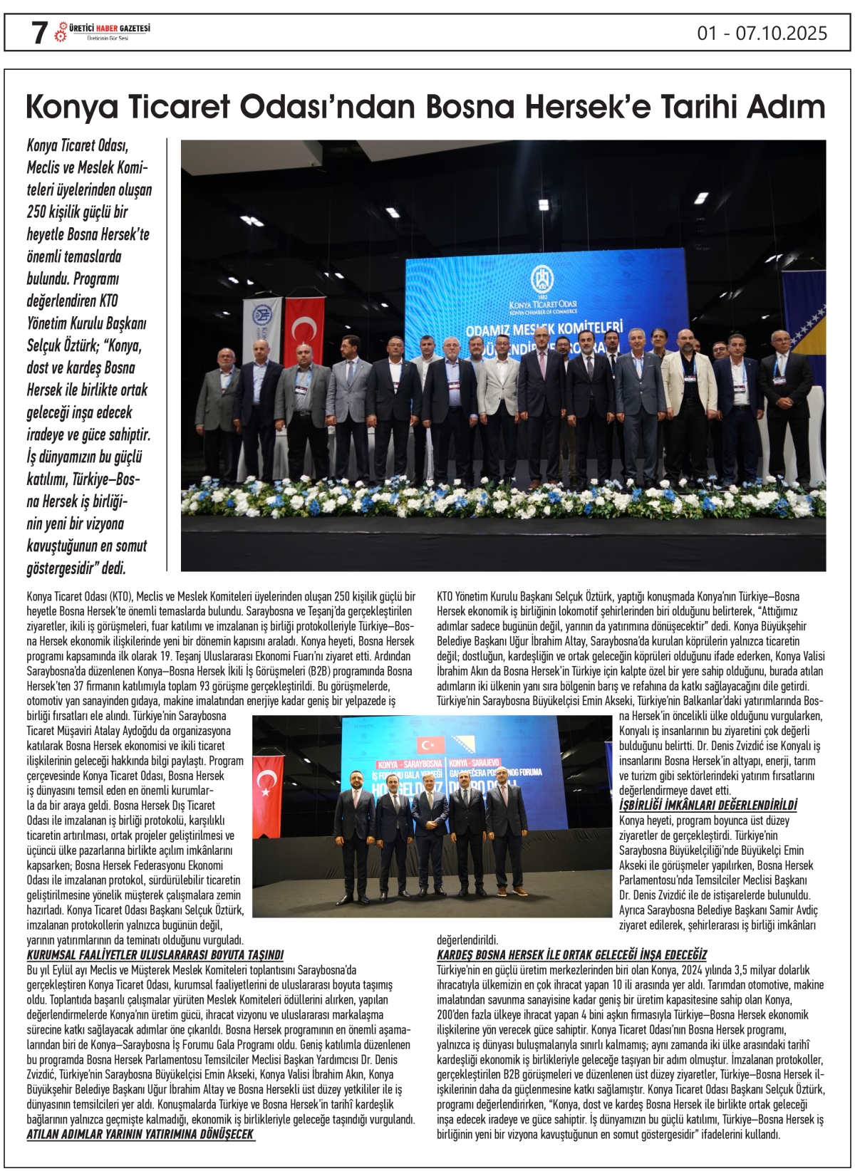 ÜRETİCİ HABER GAZETESİ  01.10.2025
