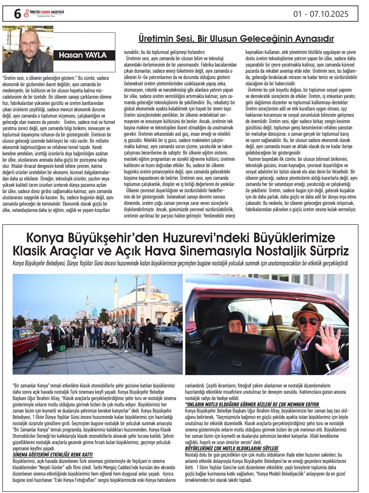 ÜRETİCİ HABER GAZETESİ  01.10.2025