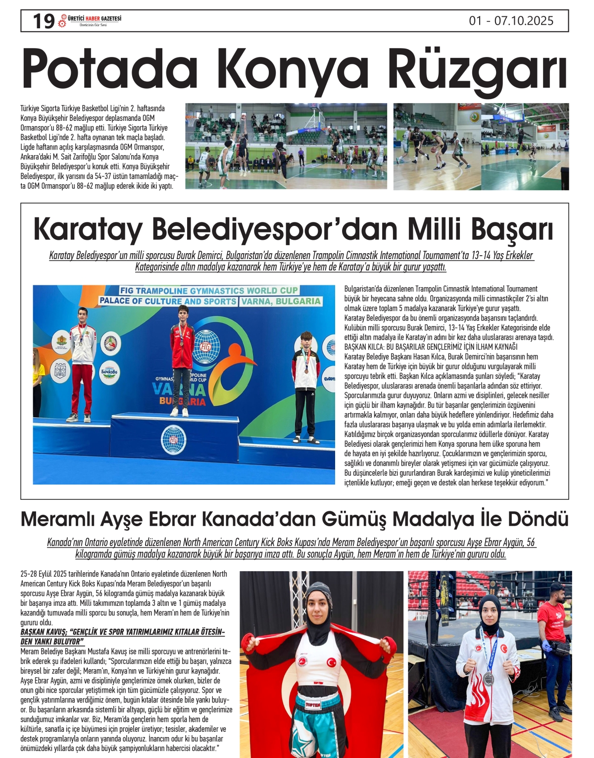 ÜRETİCİ HABER GAZETESİ  01.10.2025