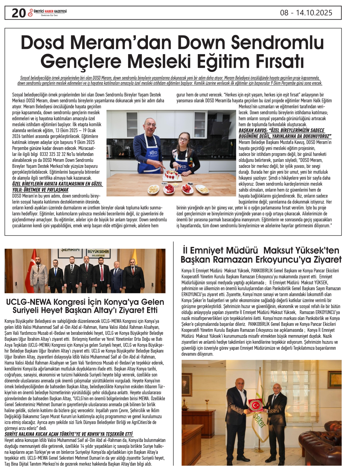 ÜRETİCİ  HABER  GAZTESİ  08.10.2025