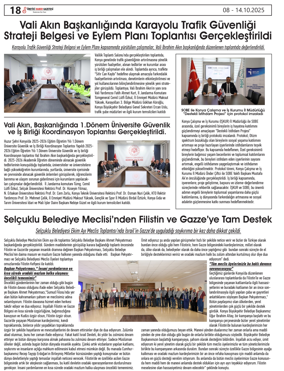 ÜRETİCİ  HABER  GAZTESİ  08.10.2025