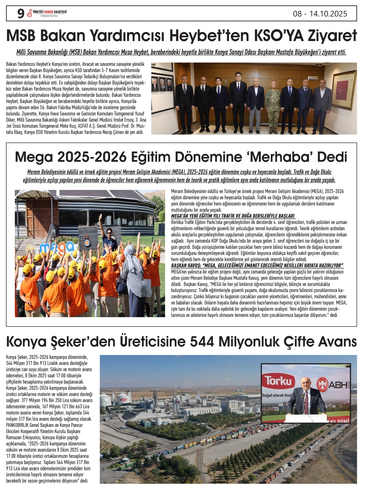 ÜRETİCİ  HABER  GAZTESİ  08.10.2025