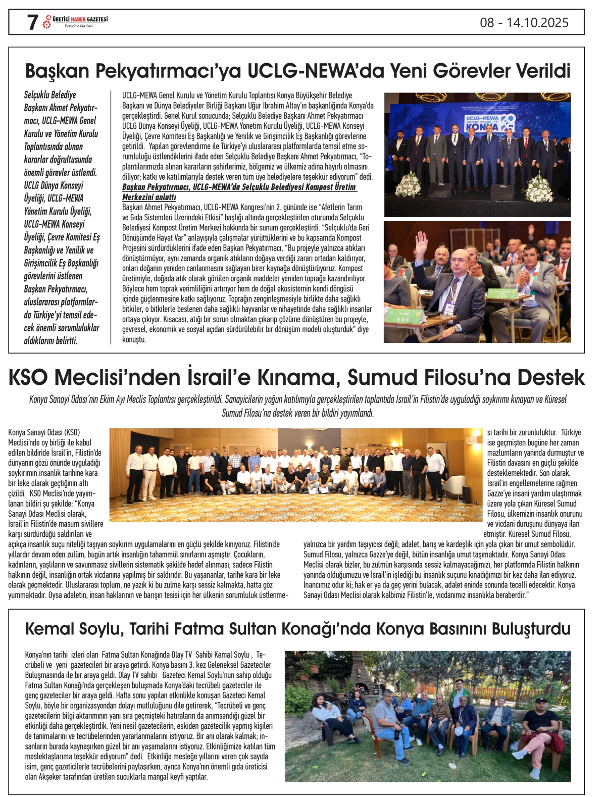 ÜRETİCİ  HABER  GAZTESİ  08.10.2025