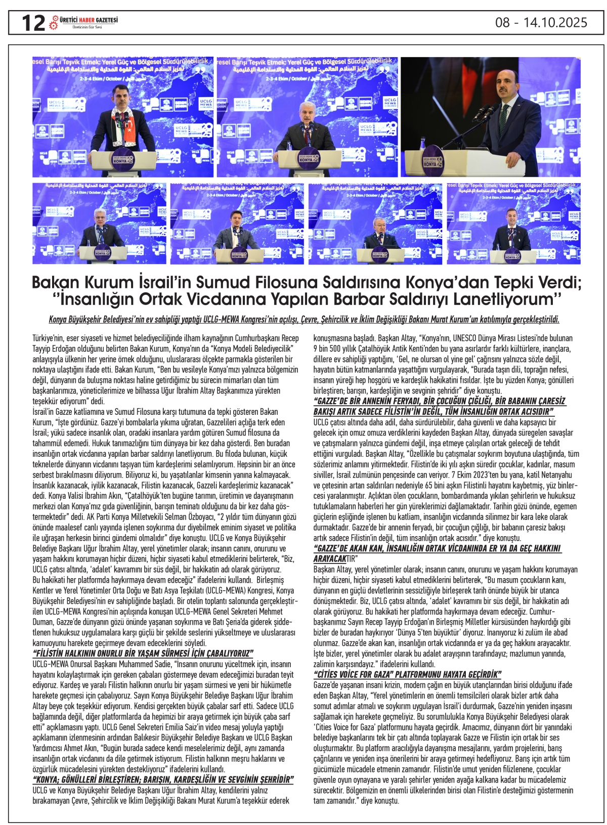 ÜRETİCİ  HABER  GAZTESİ  08.10.2025