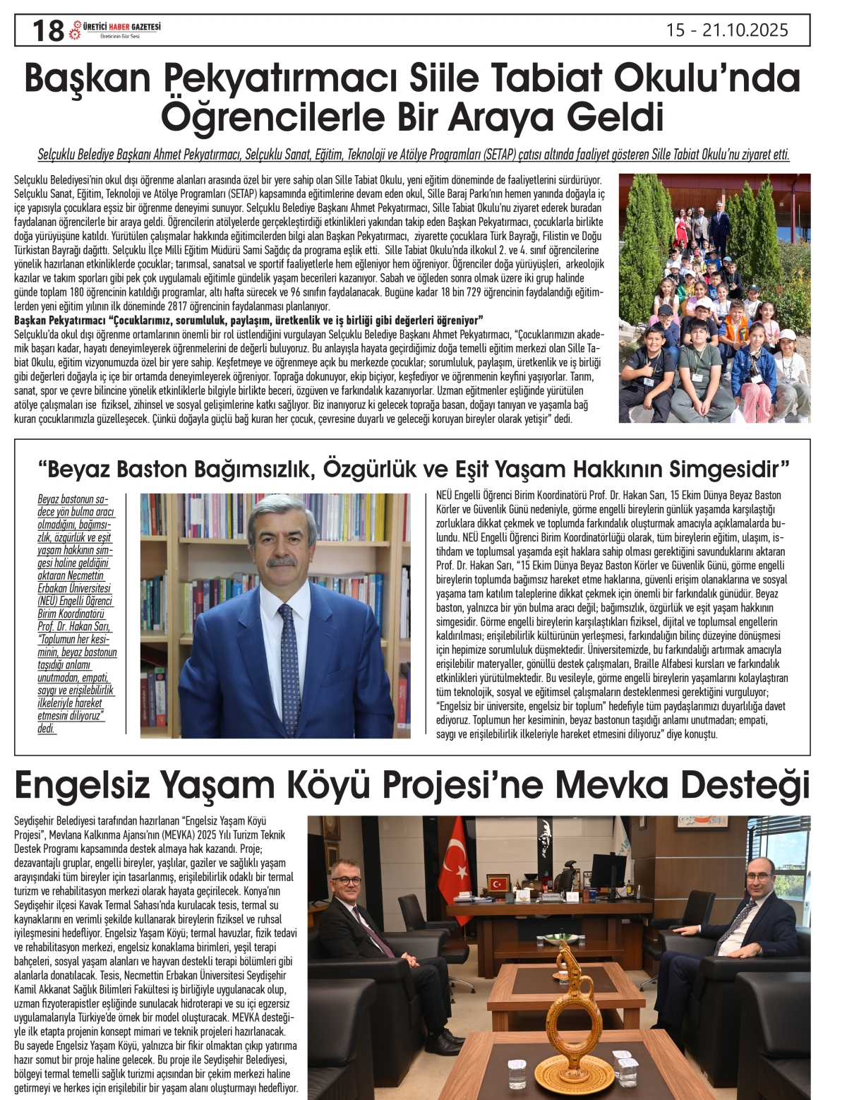 ÜRETİCİ HABER  GAZETESİ  15.10.2025