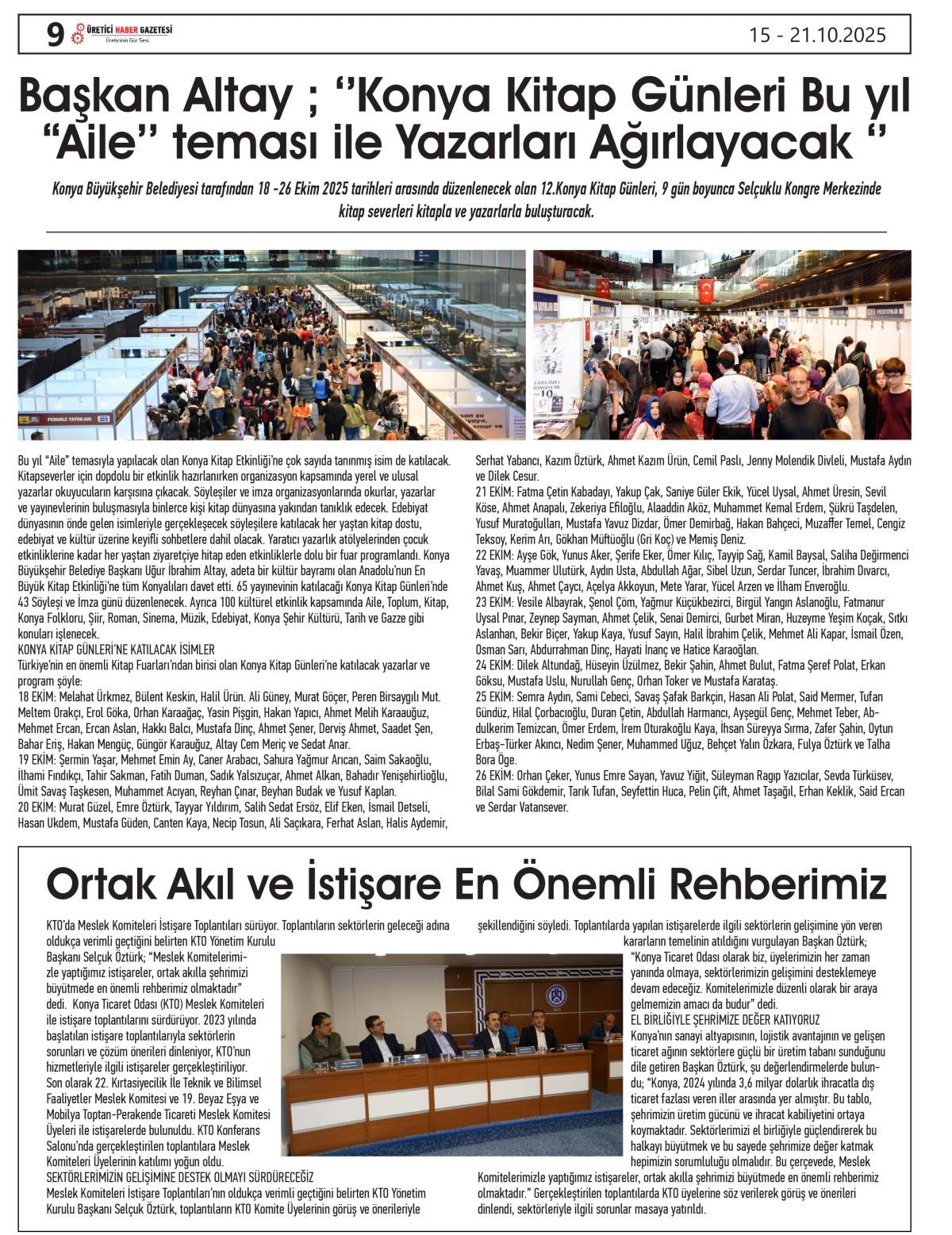 ÜRETİCİ HABER  GAZETESİ  15.10.2025