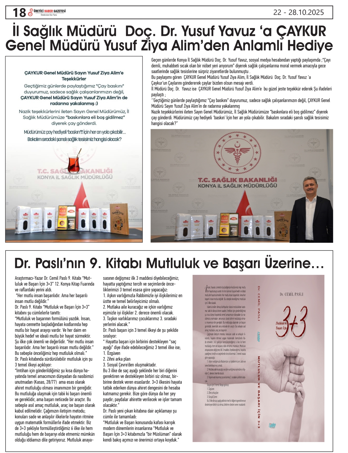 ÜRETİCİ HABER  GAZETESİ   22.10.2025