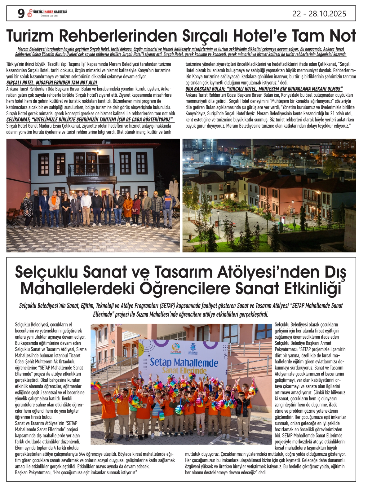 ÜRETİCİ HABER  GAZETESİ   22.10.2025