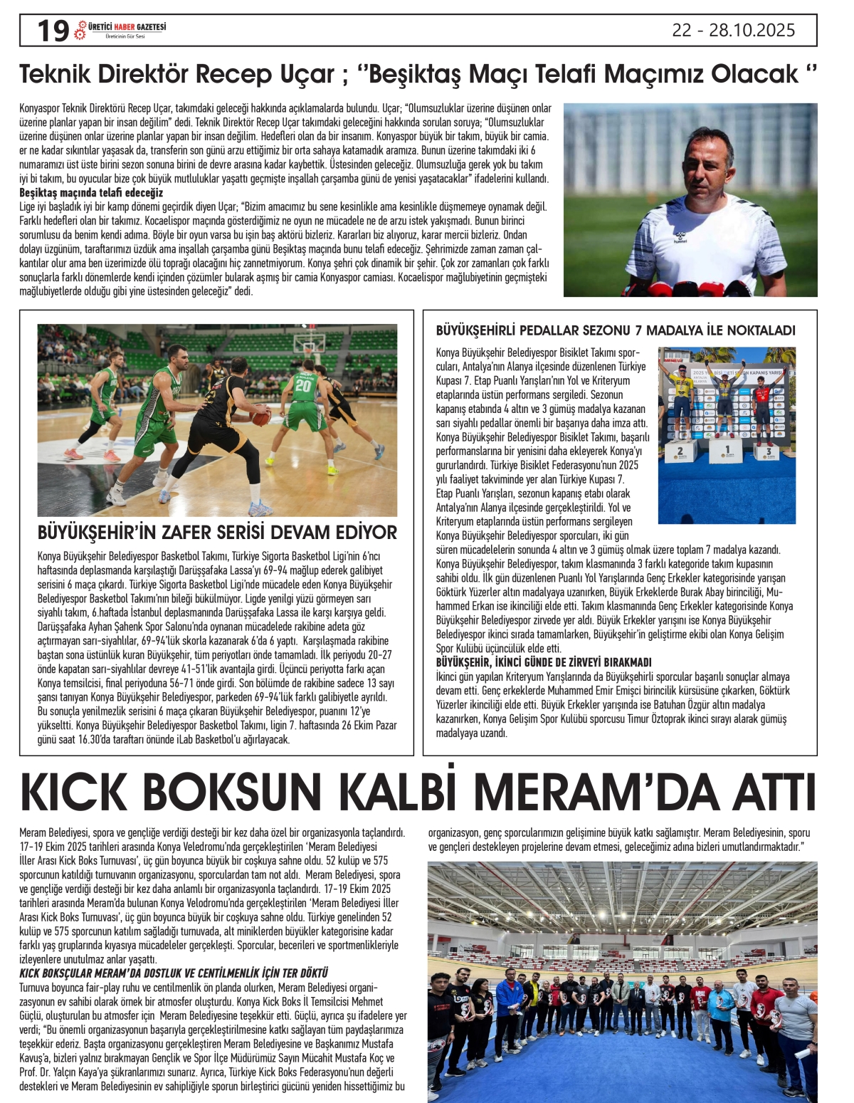 ÜRETİCİ HABER  GAZETESİ   22.10.2025