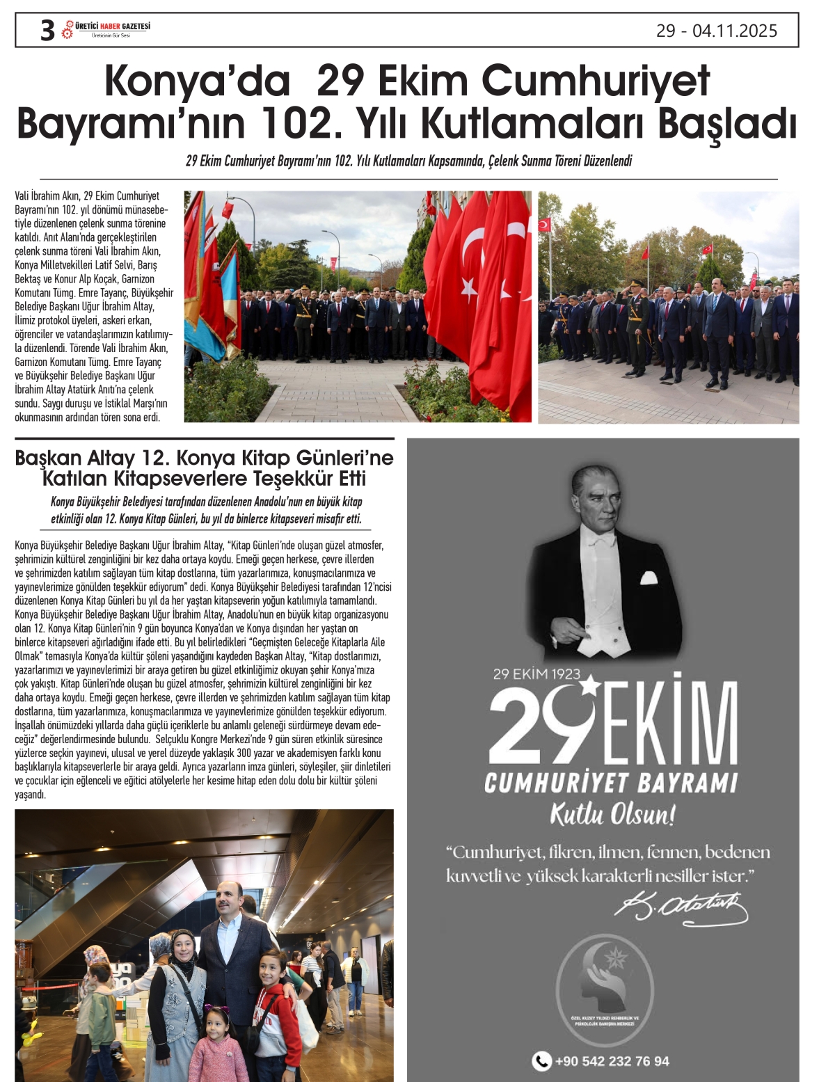 ÜRETİCİ  HABER  GAZETESİ   29.10.2025