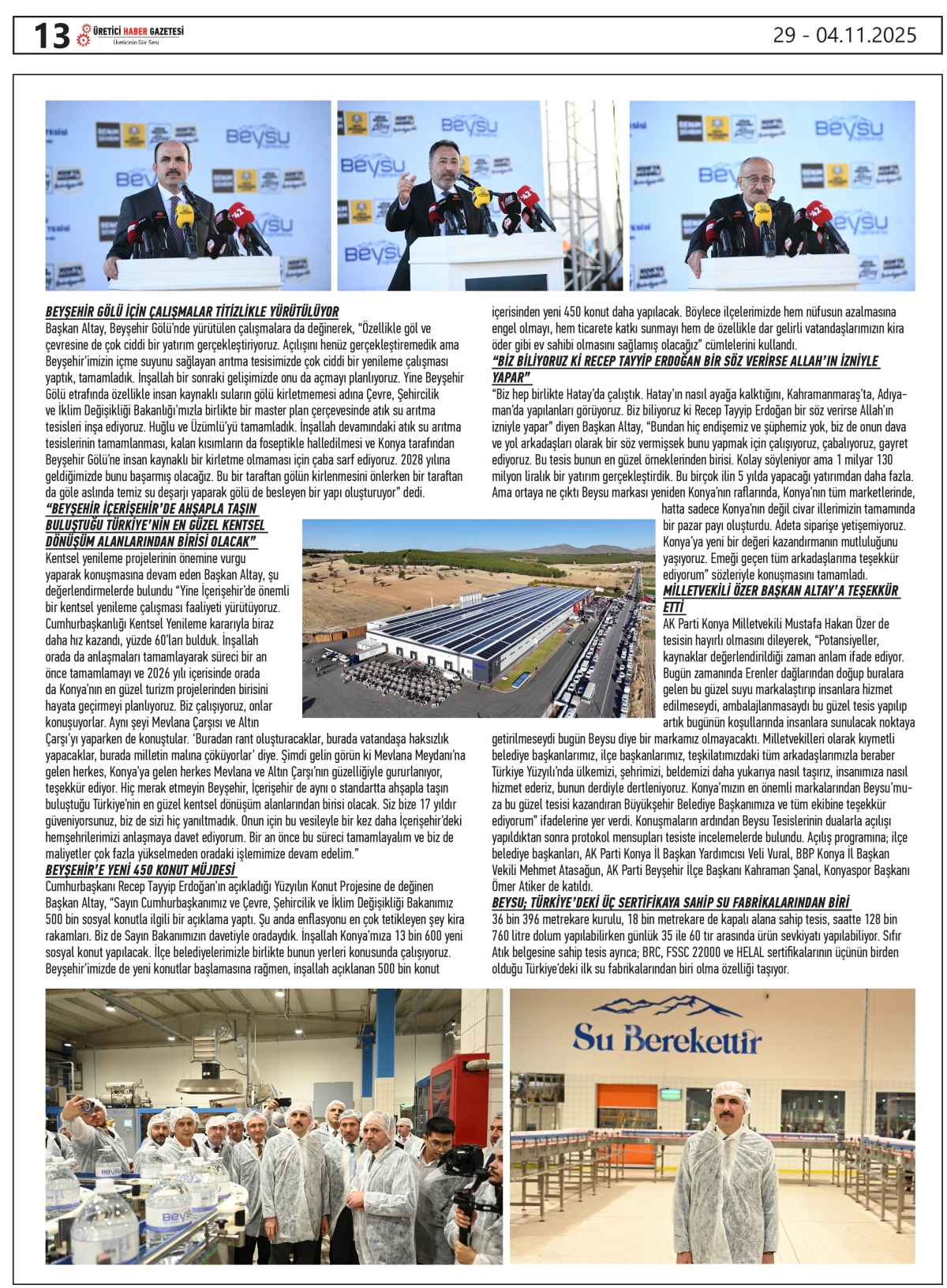 ÜRETİCİ  HABER  GAZETESİ   29.10.2025
