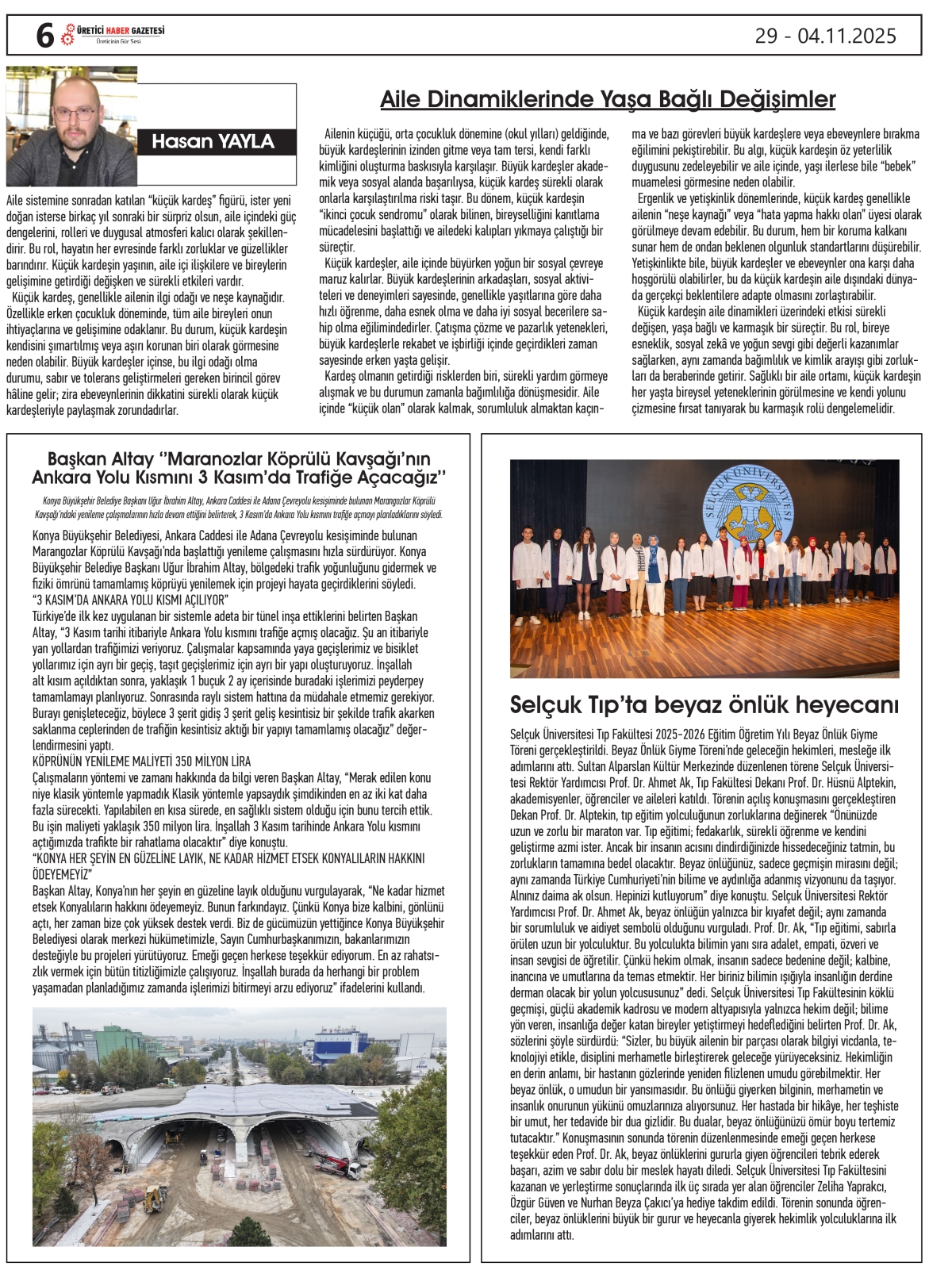 ÜRETİCİ  HABER  GAZETESİ   29.10.2025