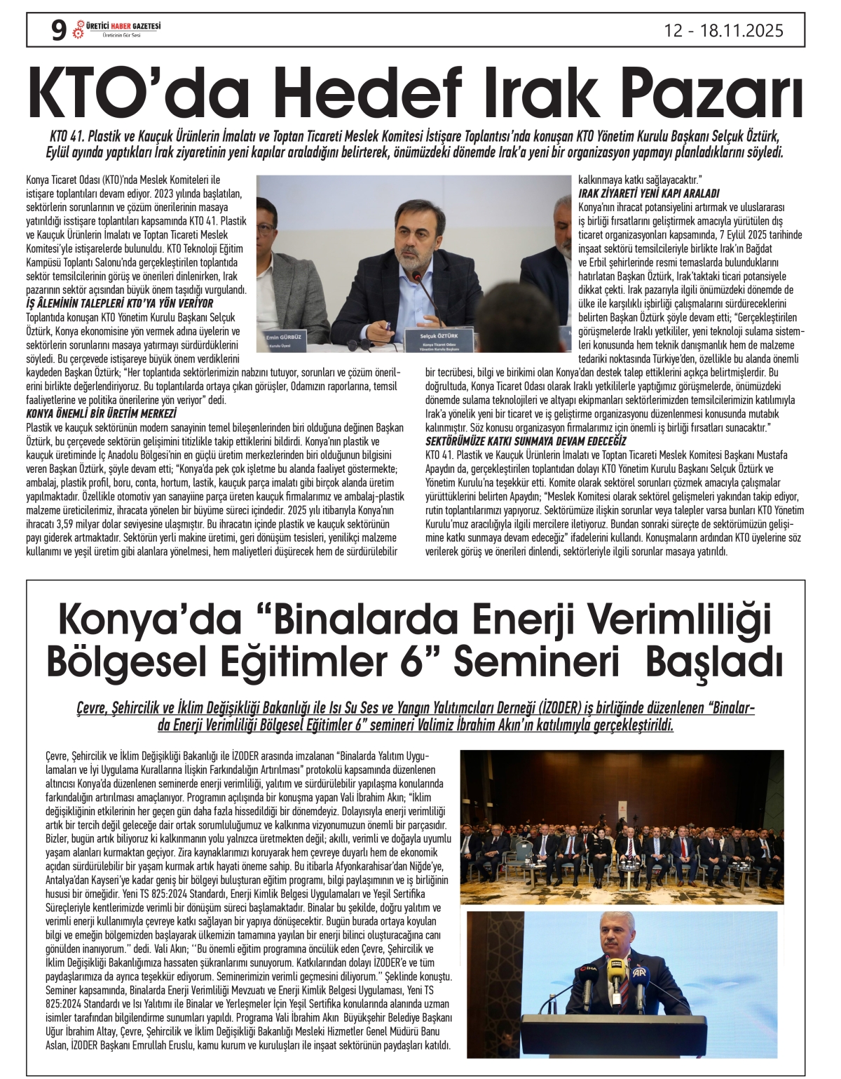 ÜRETİCİ   HABER  GAZETESİ   12.11.2025