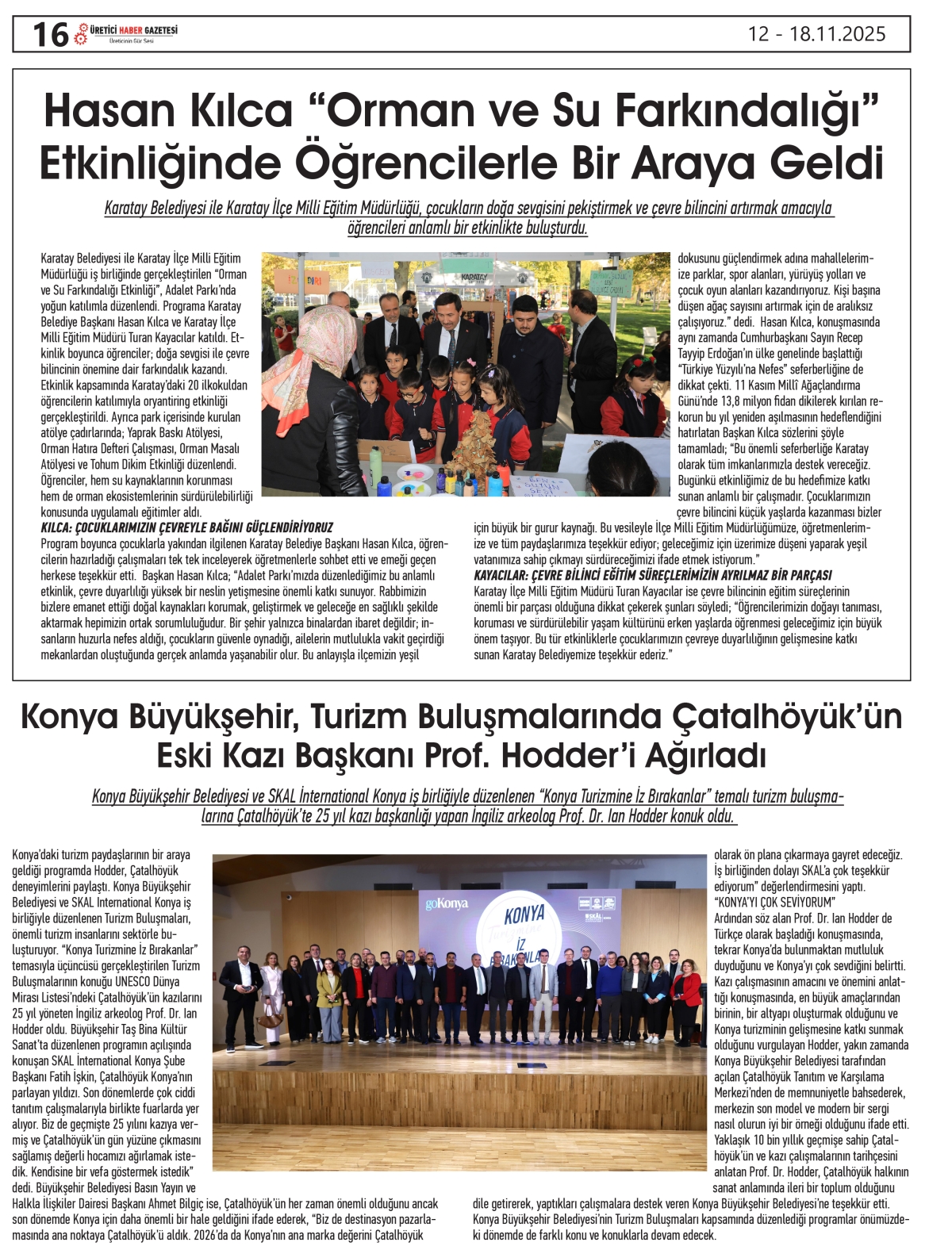 ÜRETİCİ   HABER  GAZETESİ   12.11.2025