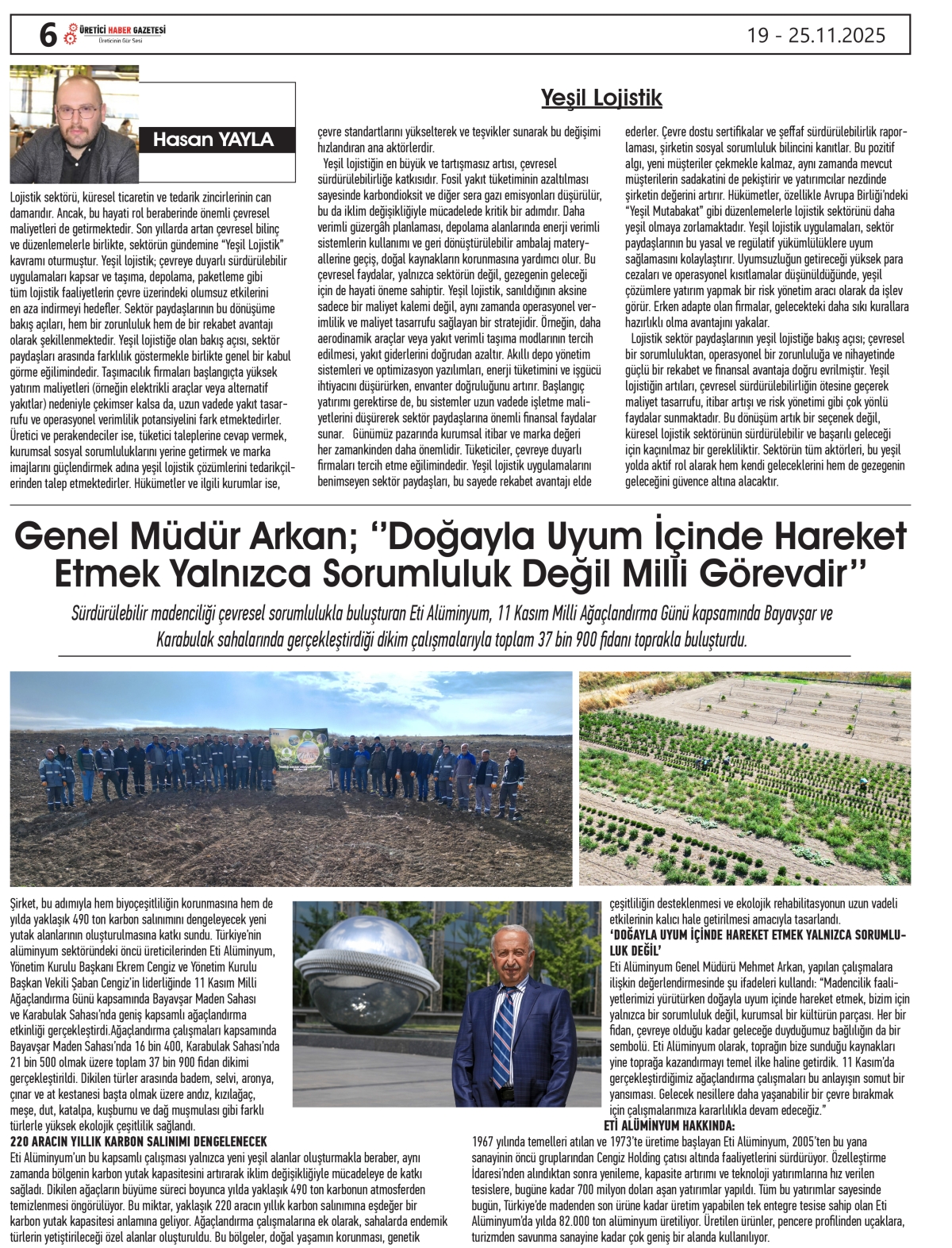 ÜRETİCİ  HABER  GAZTESİ 19.11.2025