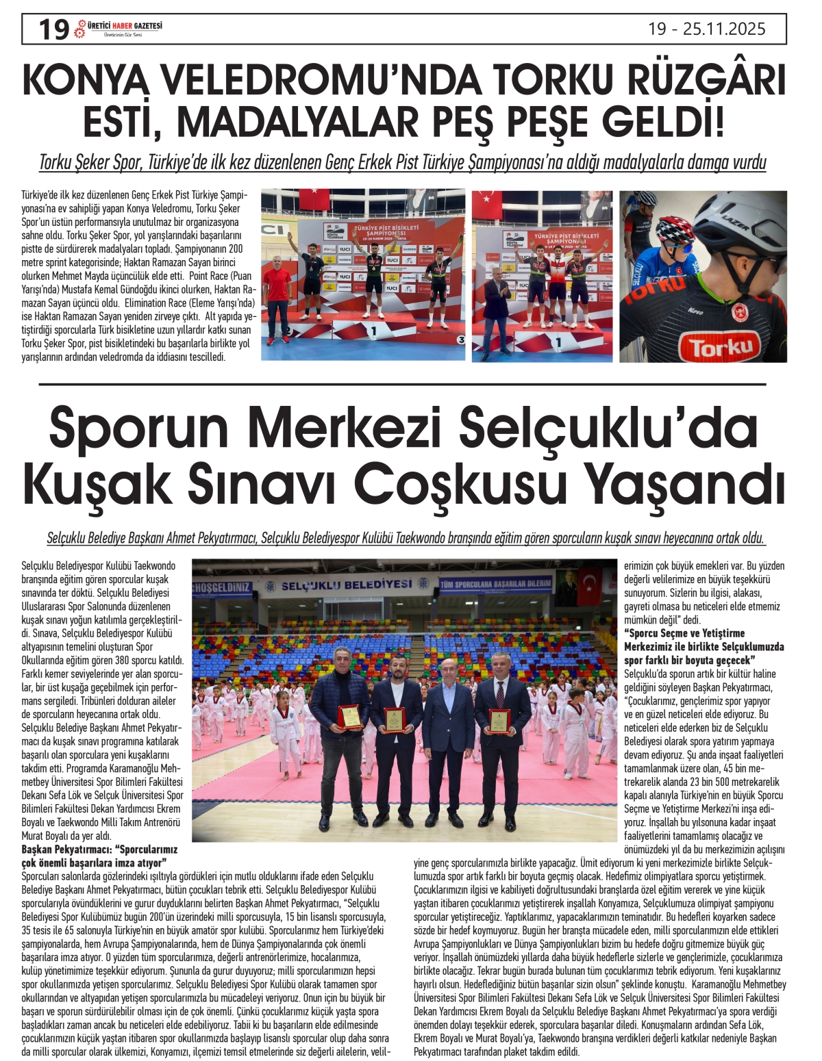 ÜRETİCİ  HABER  GAZTESİ 19.11.2025