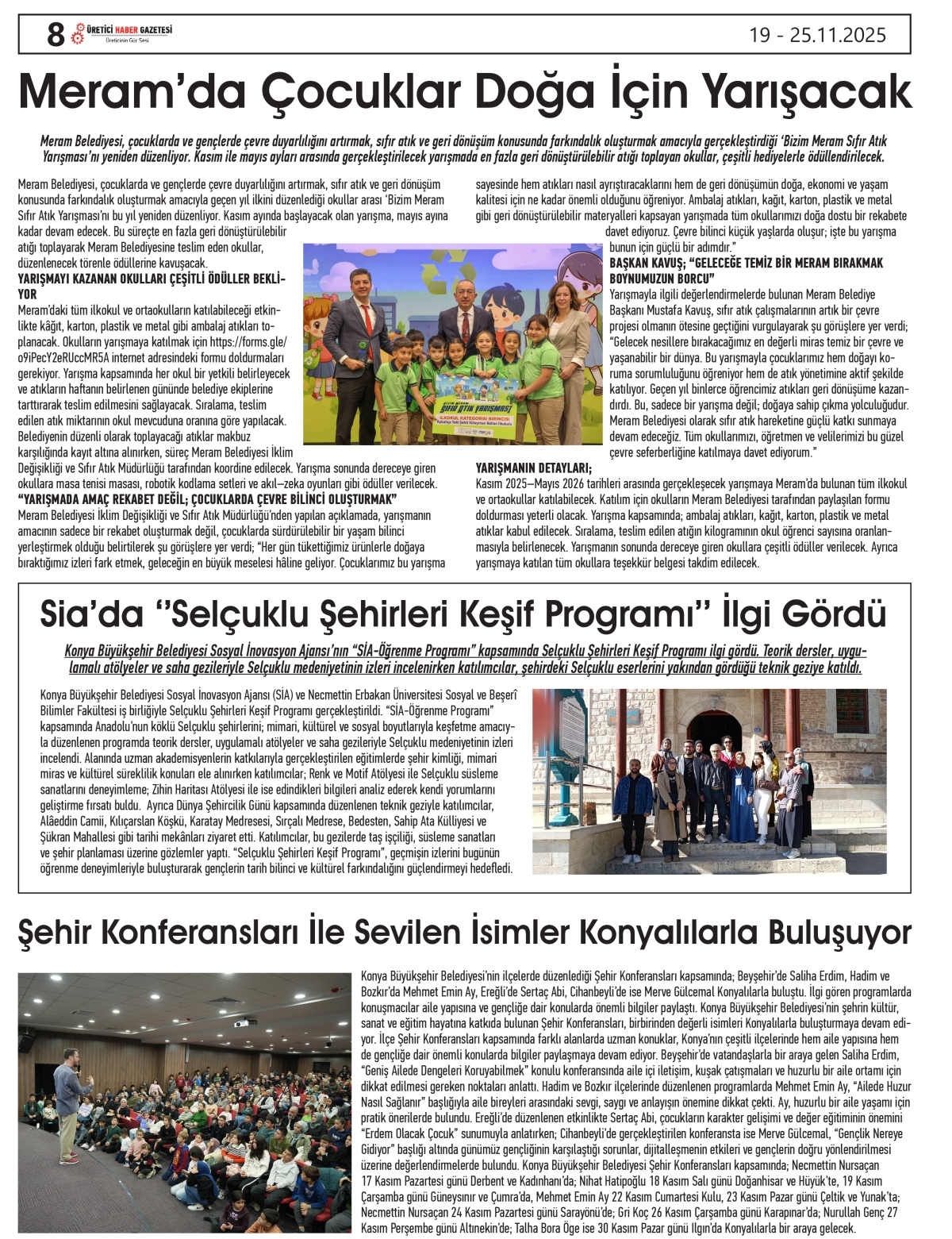 ÜRETİCİ  HABER  GAZTESİ 19.11.2025