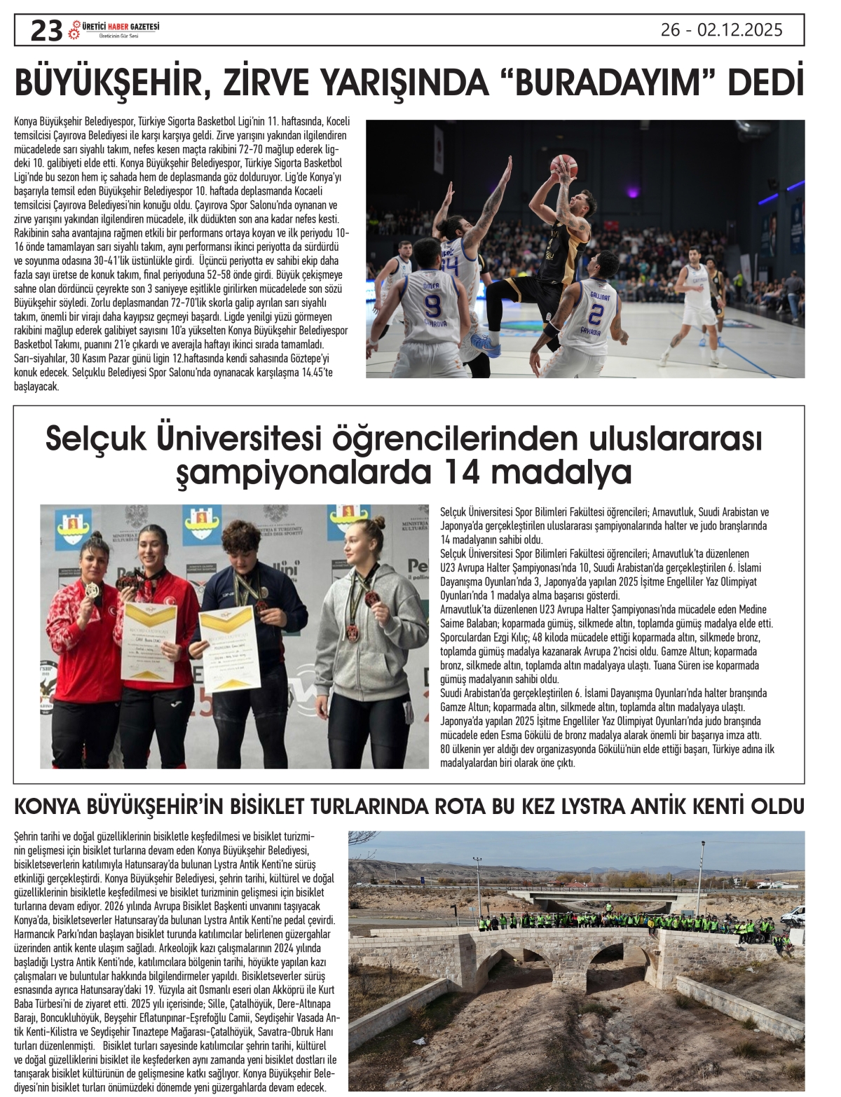 ÜRETİCİ HABER GAZTESİ  26.11.2025