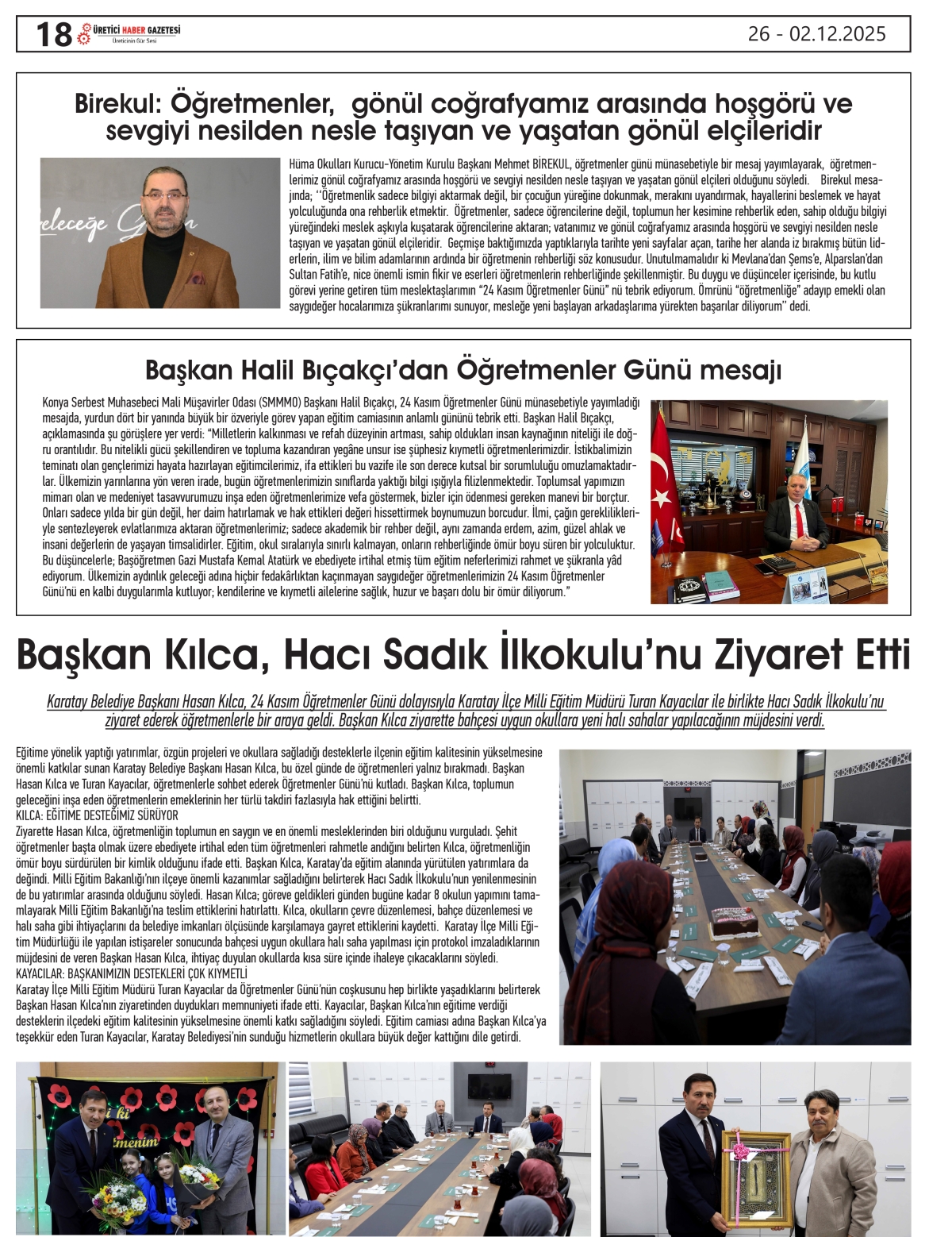 ÜRETİCİ HABER GAZTESİ  26.11.2025