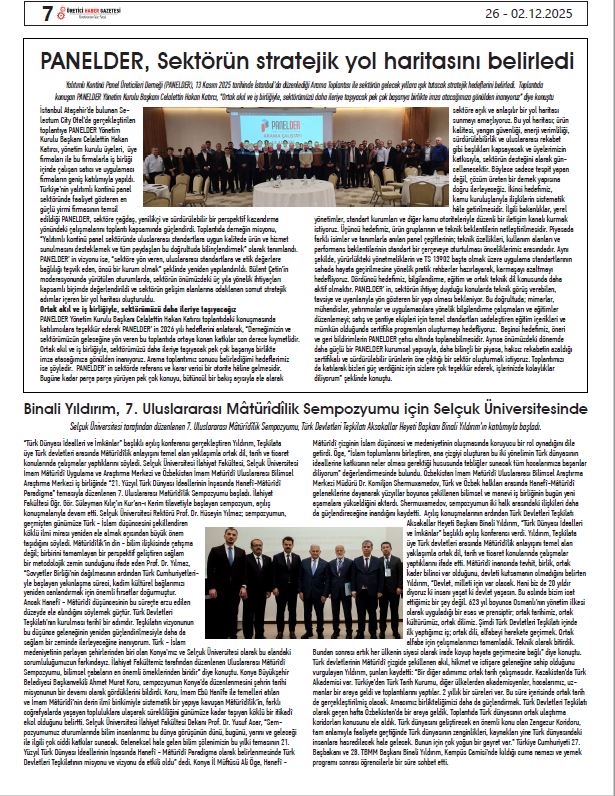 ÜRETİCİ HABER GAZTESİ  26.11.2025