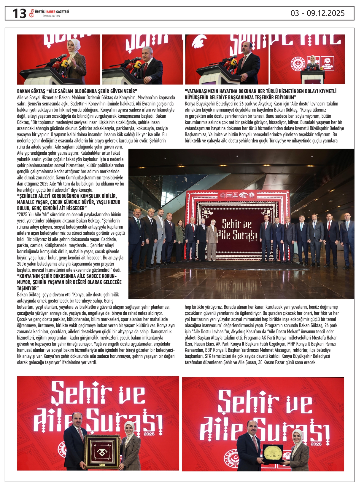 ÜRETİCİ HABER  GAZETESİ   03.12.2025