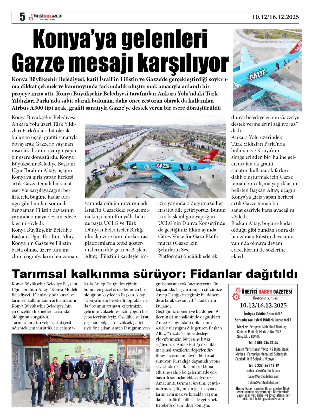 ÜRETİCİ  HABER  GAZETESİ  10.12.2025