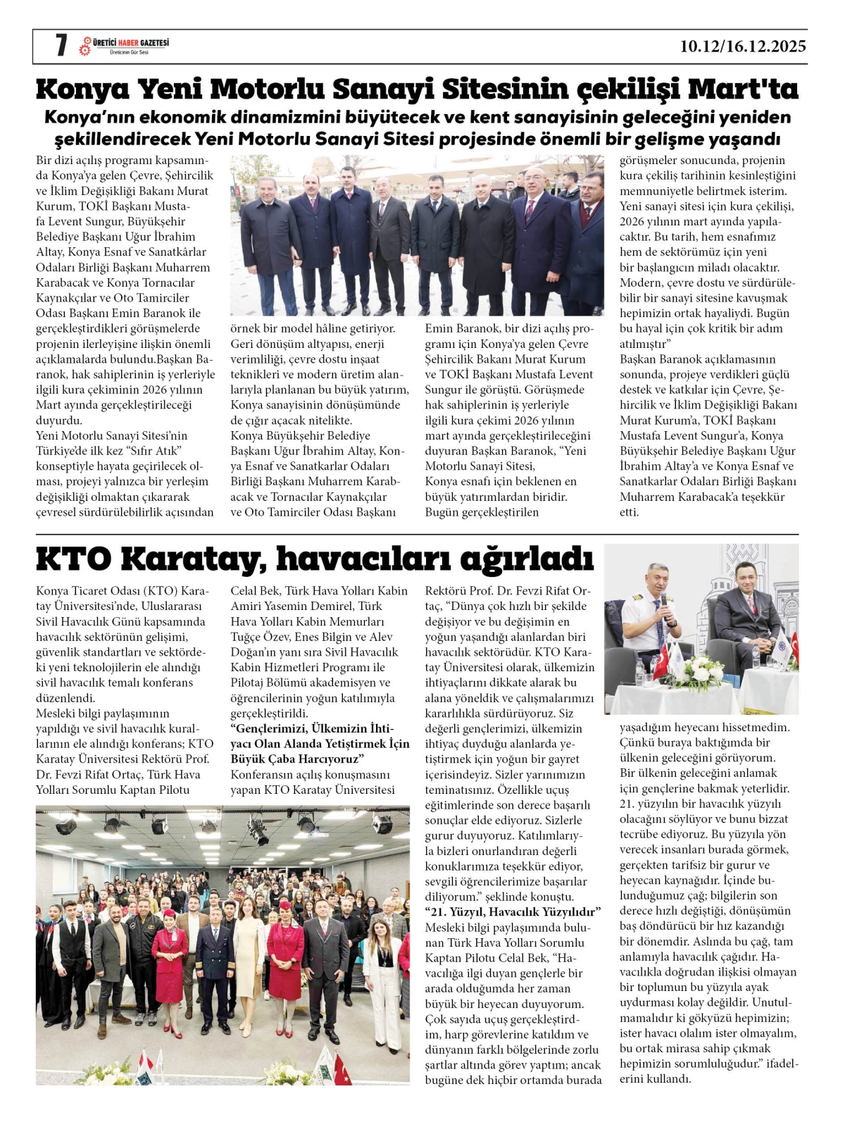 ÜRETİCİ  HABER  GAZETESİ  10.12.2025