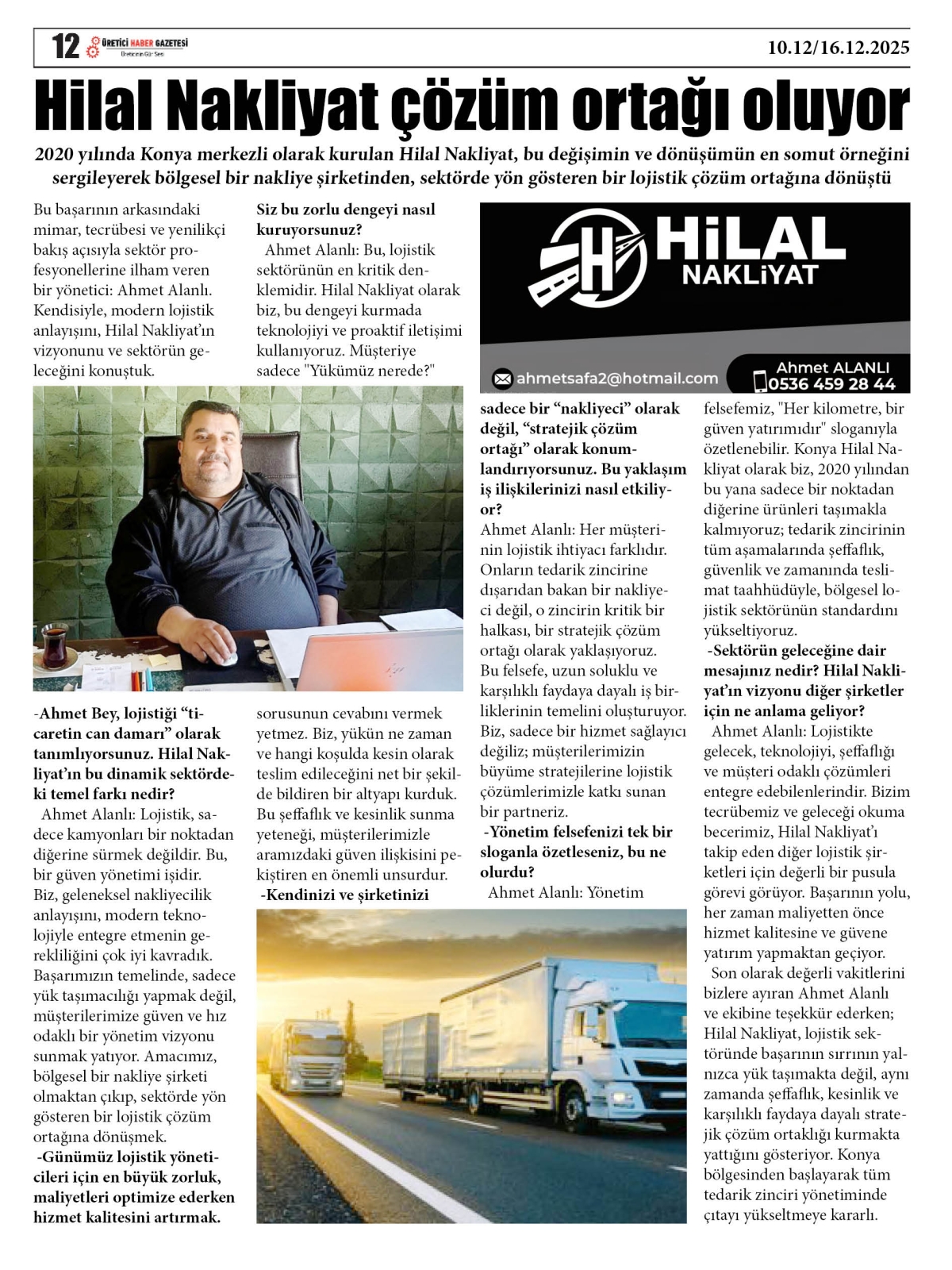 ÜRETİCİ  HABER  GAZETESİ  10.12.2025