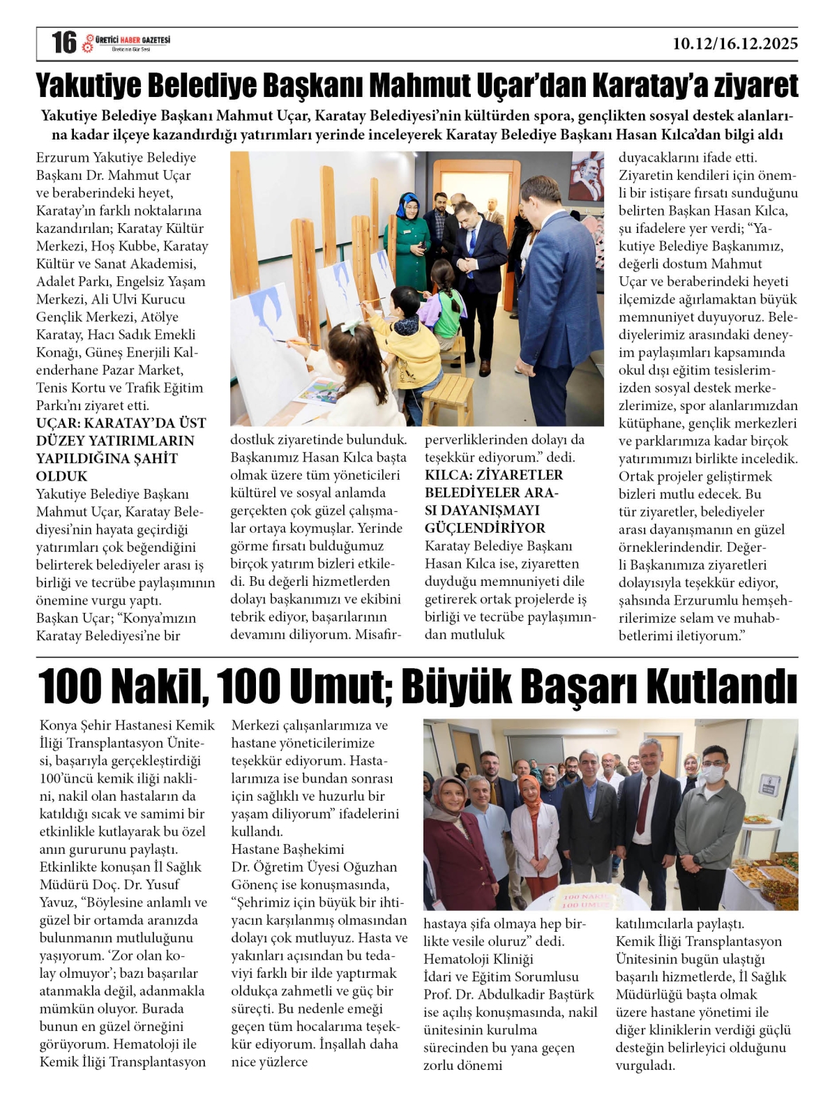 ÜRETİCİ  HABER  GAZETESİ  10.12.2025
