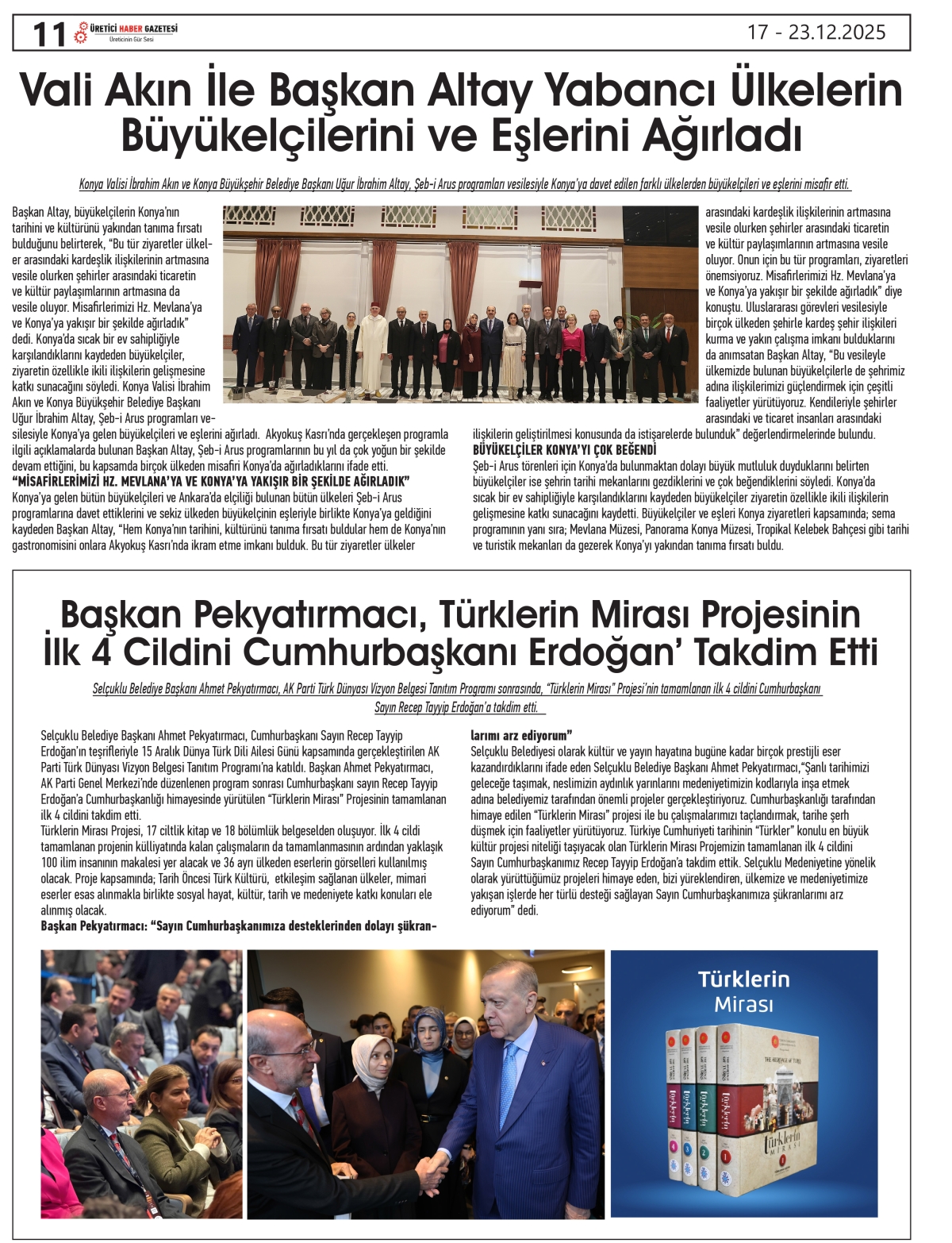 ÜRETİCİ HABER  GAZETESİ  17.12.2025