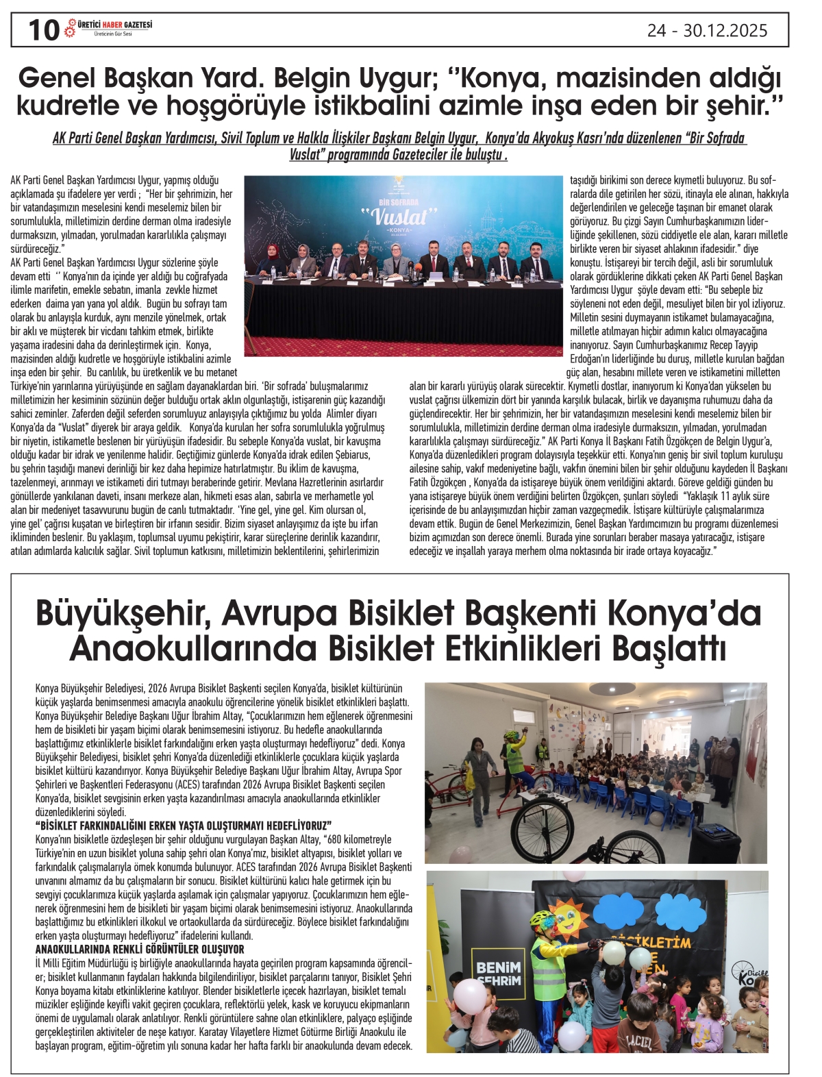 ÜRETİCİ HABER GAZETESİ  24.12.2025