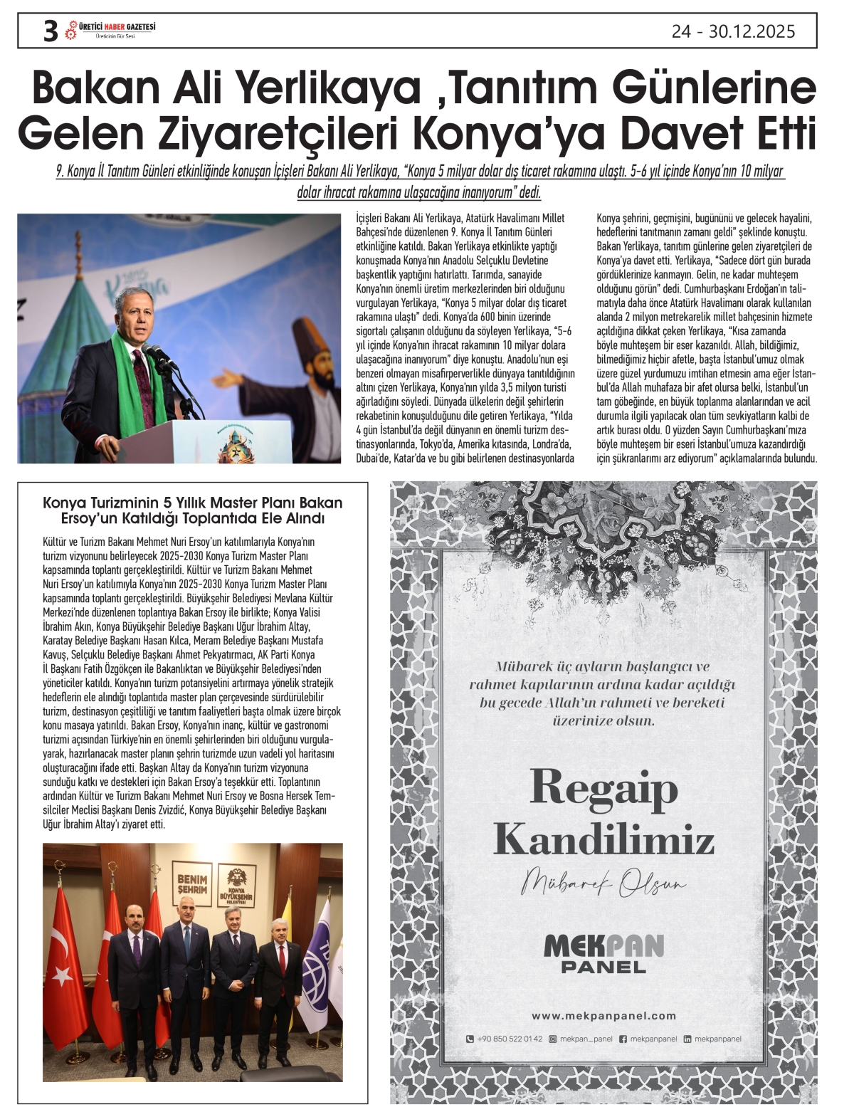 ÜRETİCİ HABER GAZETESİ  24.12.2025