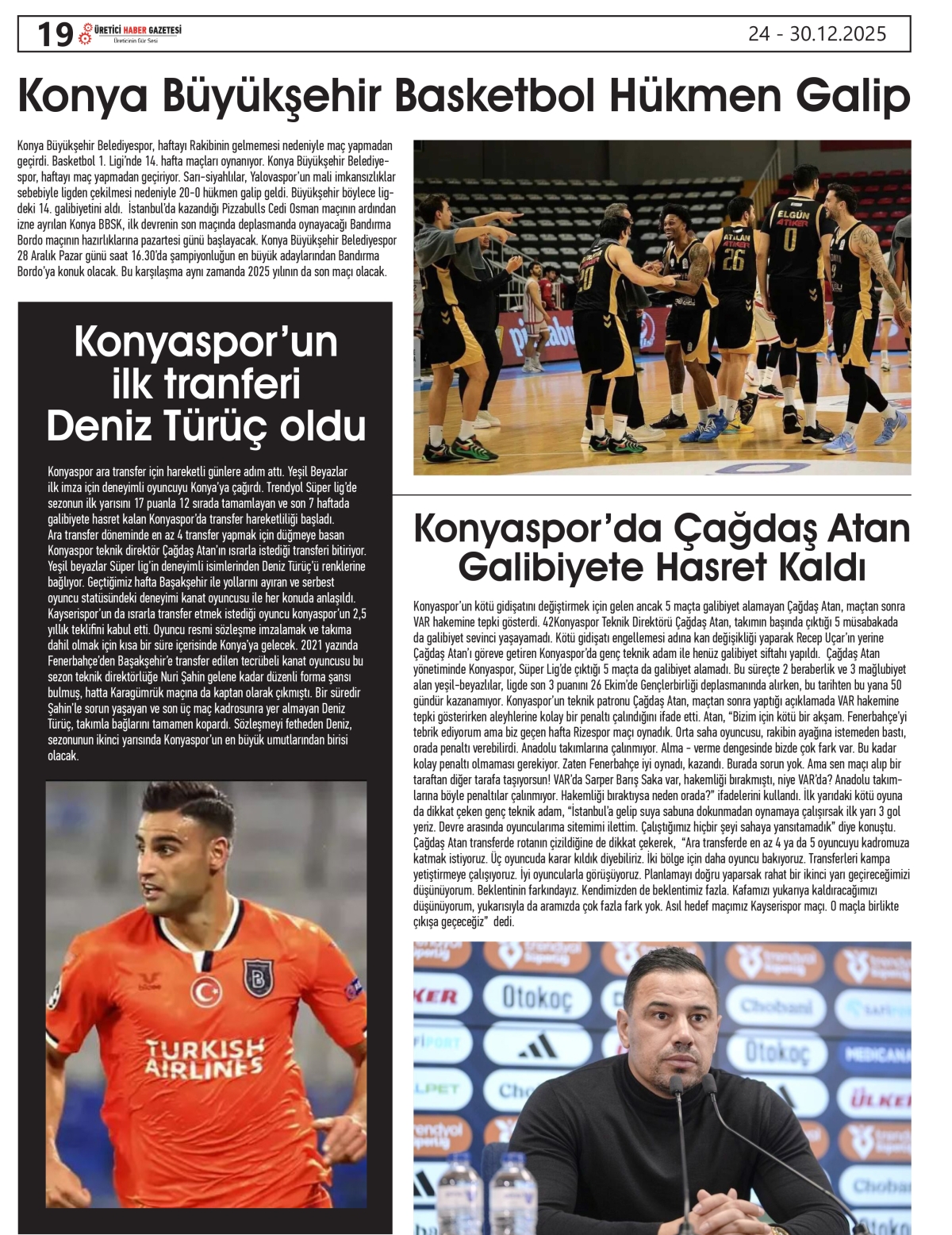 ÜRETİCİ HABER GAZETESİ  24.12.2025