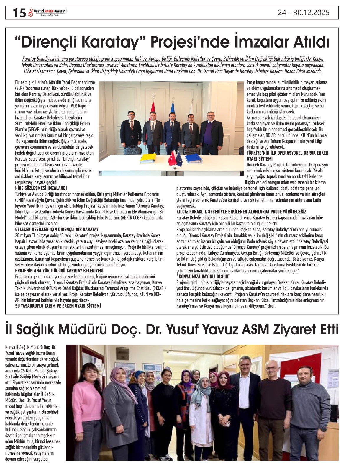 ÜRETİCİ HABER GAZETESİ  24.12.2025