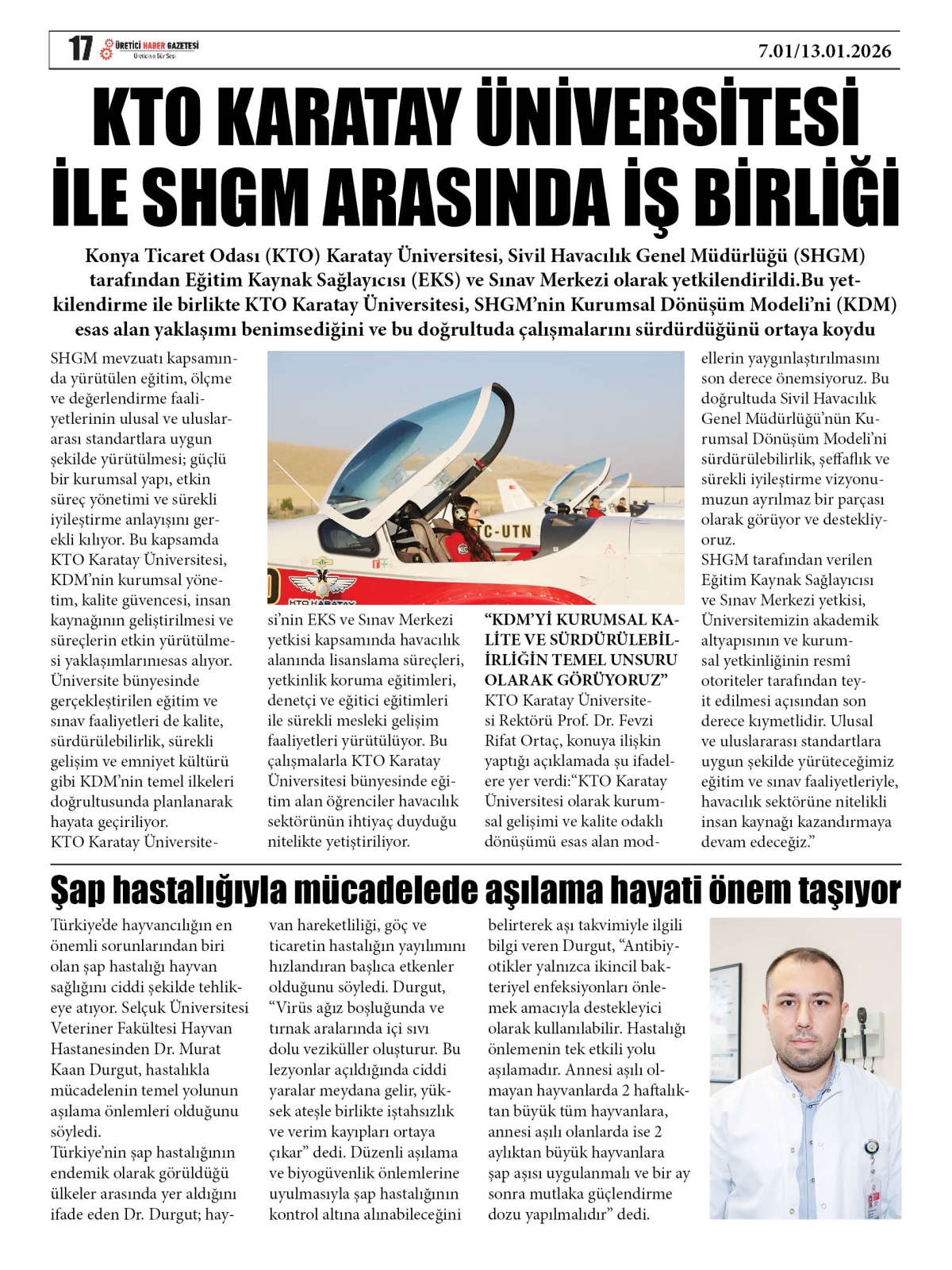 ÜRETİCİ  HABER  GAZETESİ  07.01.2026