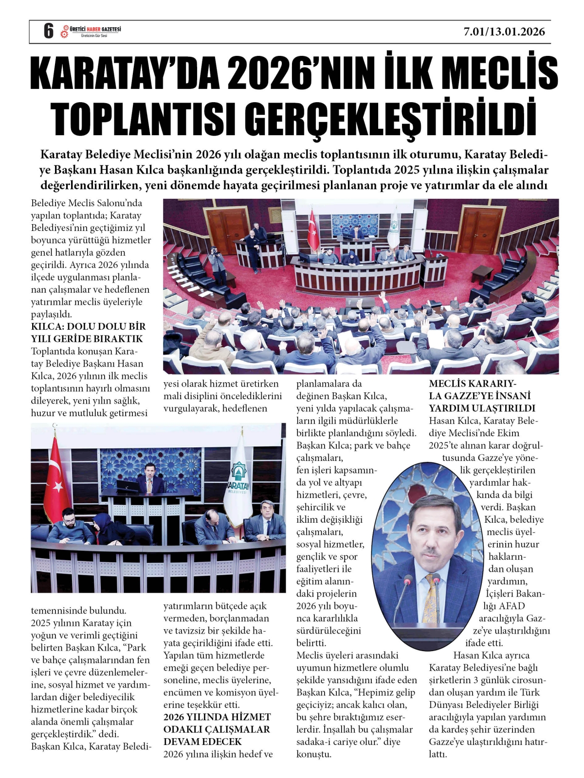 ÜRETİCİ  HABER  GAZETESİ  07.01.2026