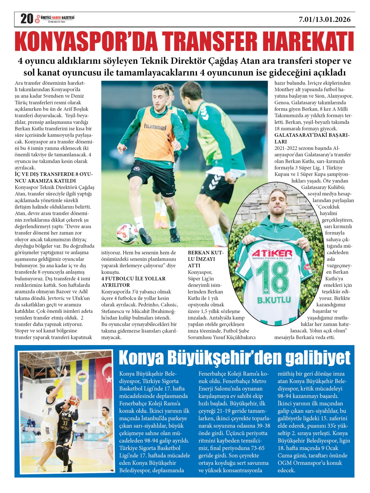 ÜRETİCİ  HABER  GAZETESİ  07.01.2026